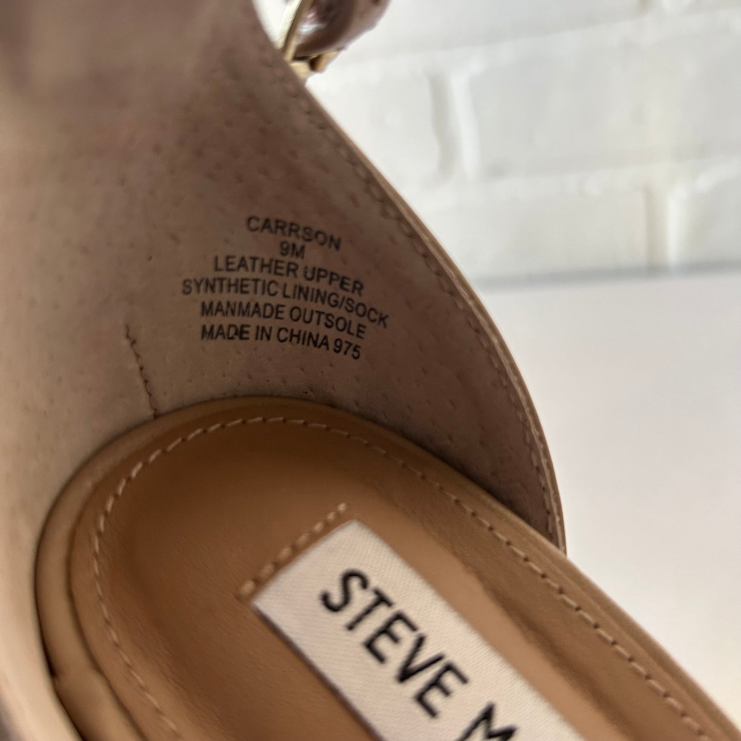 Sandals Heels Block By Steve Madden In Tan, Size: 9