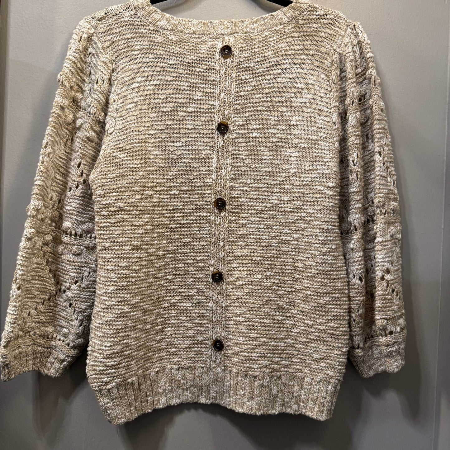 Sweater By Mine In Tan & White, Size: S