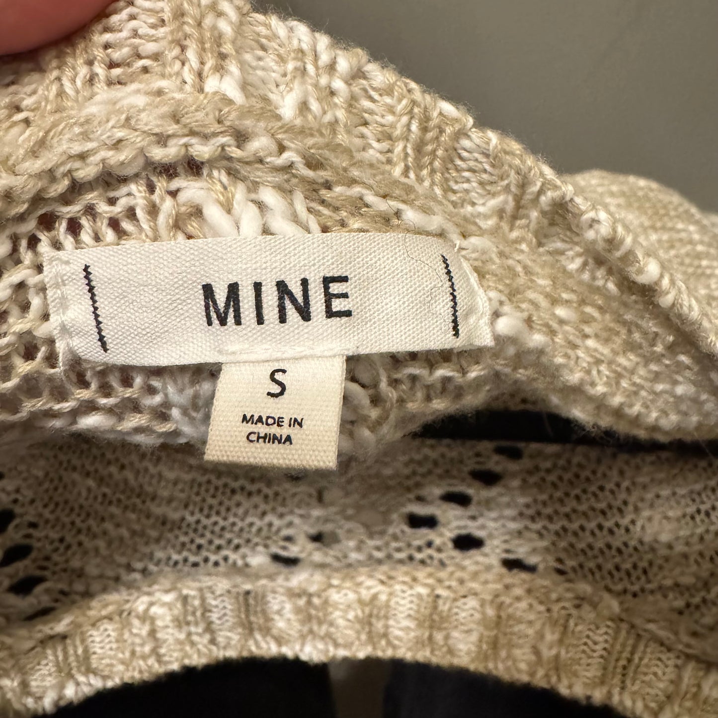 Sweater By Mine In Tan & White, Size: S