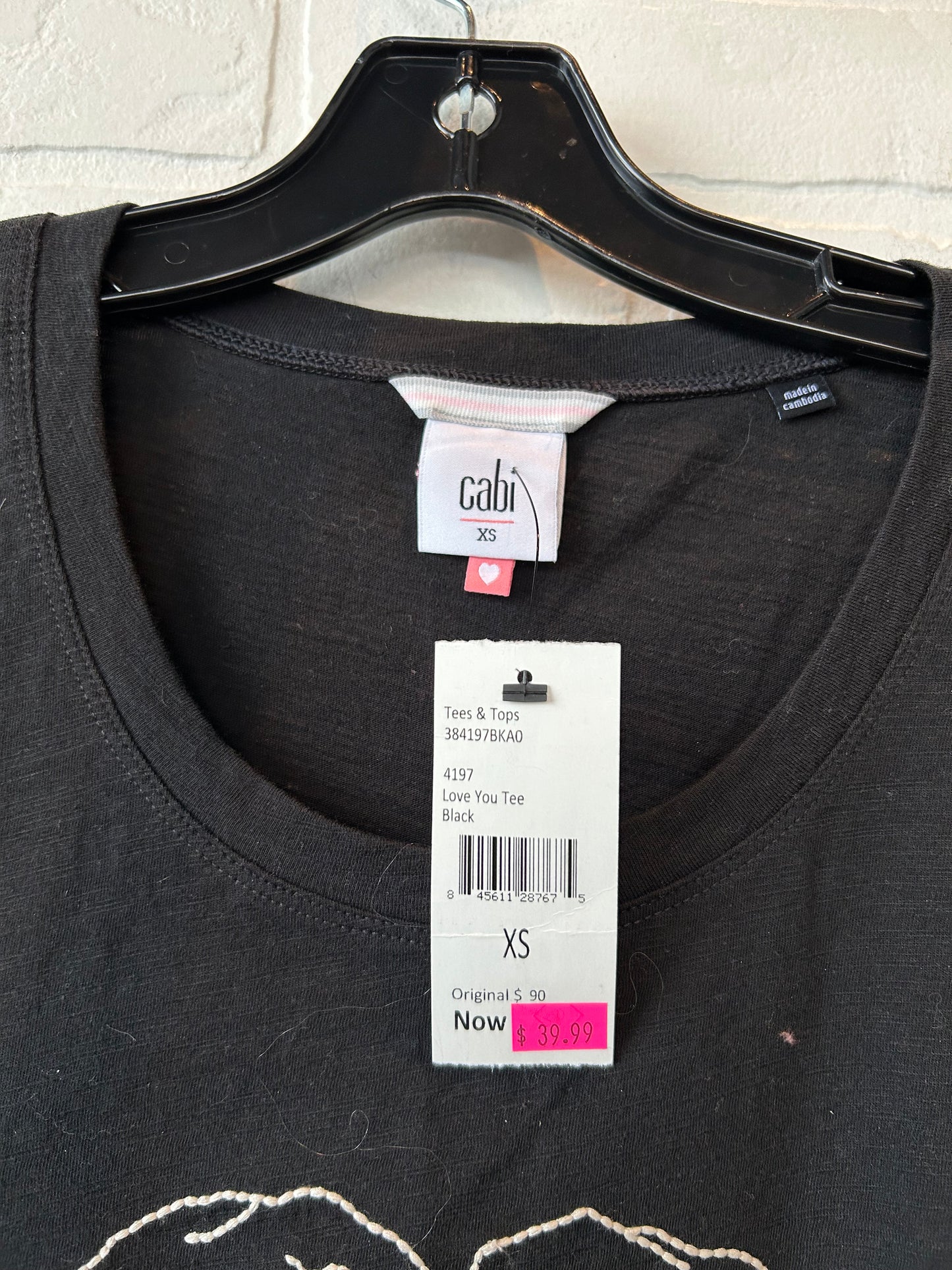 Top Long Sleeve Basic By Cabi In Black, Size: Xs