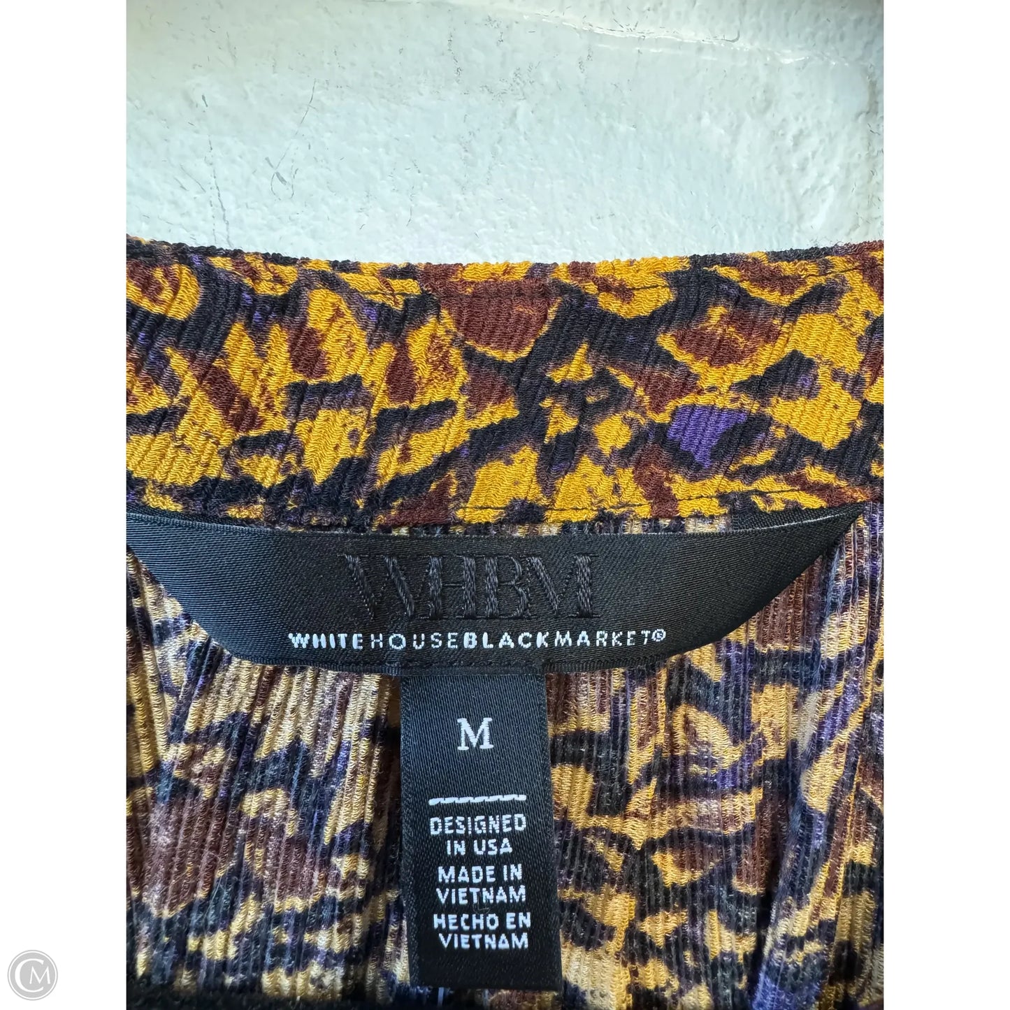 Dress Casual Short By White House Black Market In Black & Yellow, Size: M