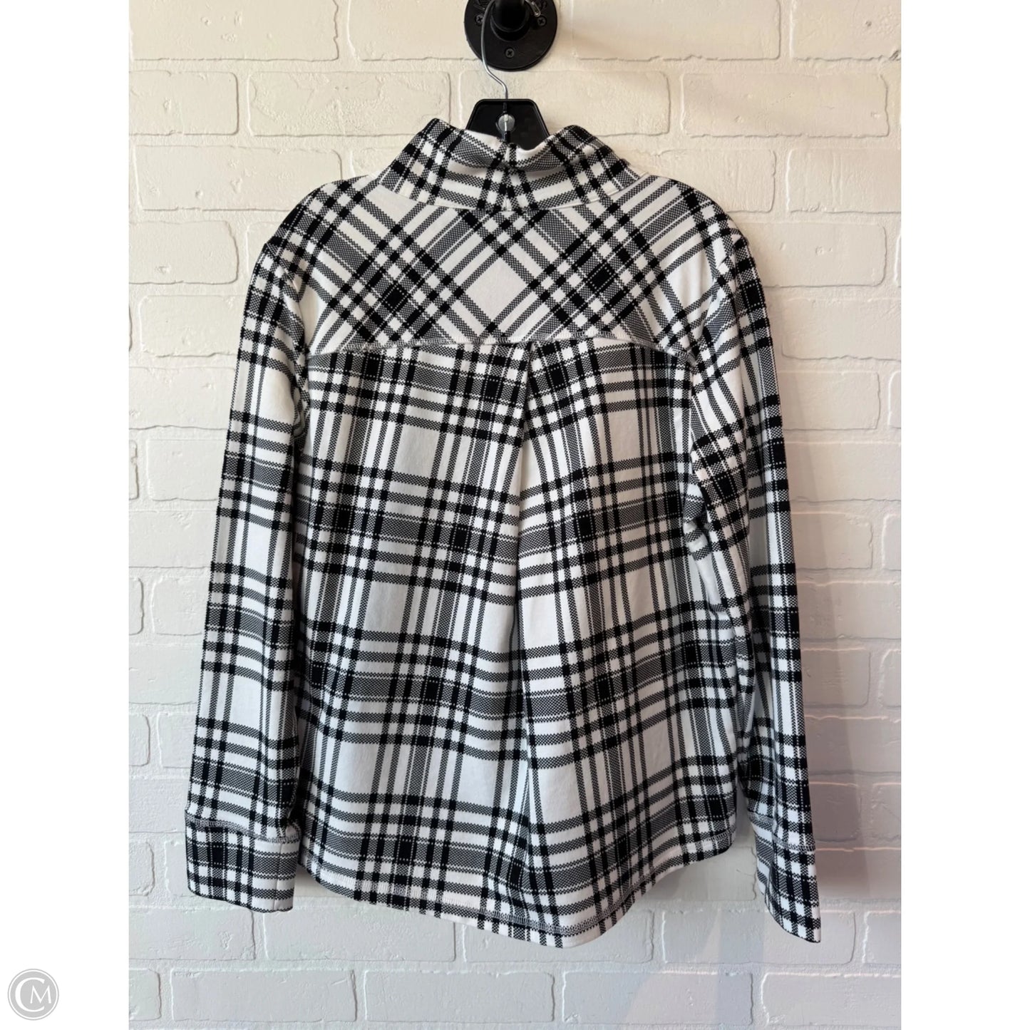 Top Long Sleeve By Talbots In Black & White, Size: L