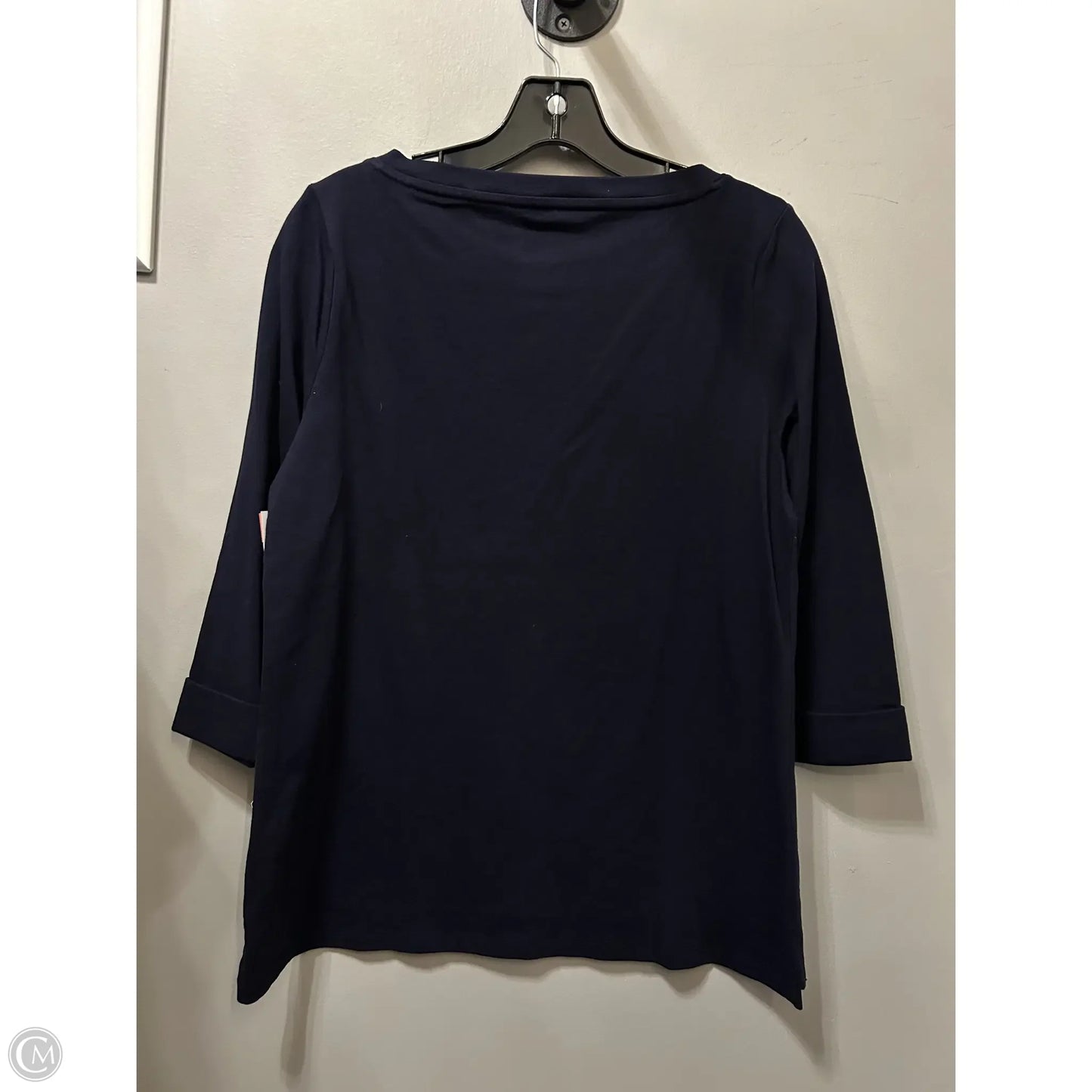 Top 3/4 Sleeve By Talbots In Navy, Size: Mp