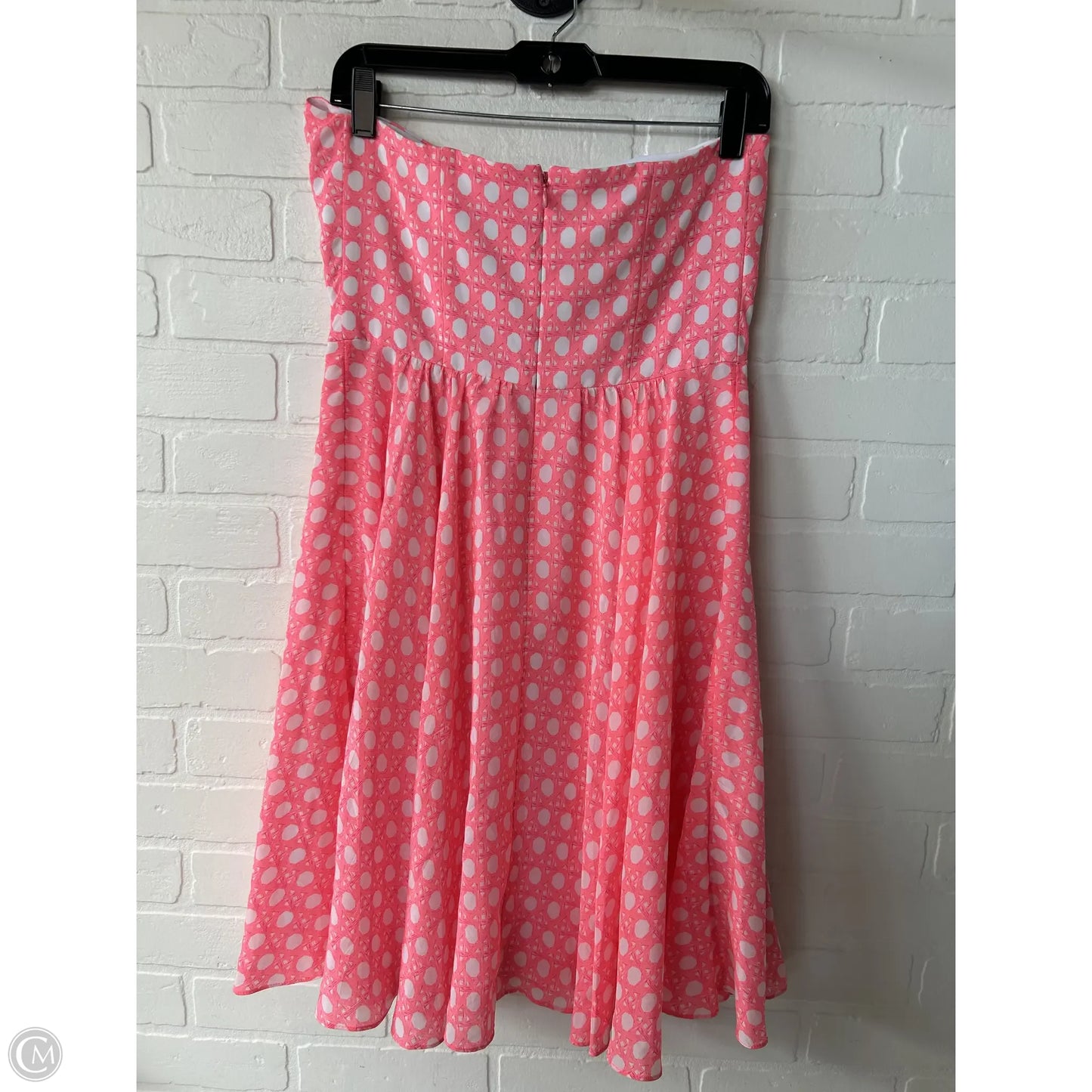 Dress Party Midi By Vineyard Vines In Pink & White, Size: Xs