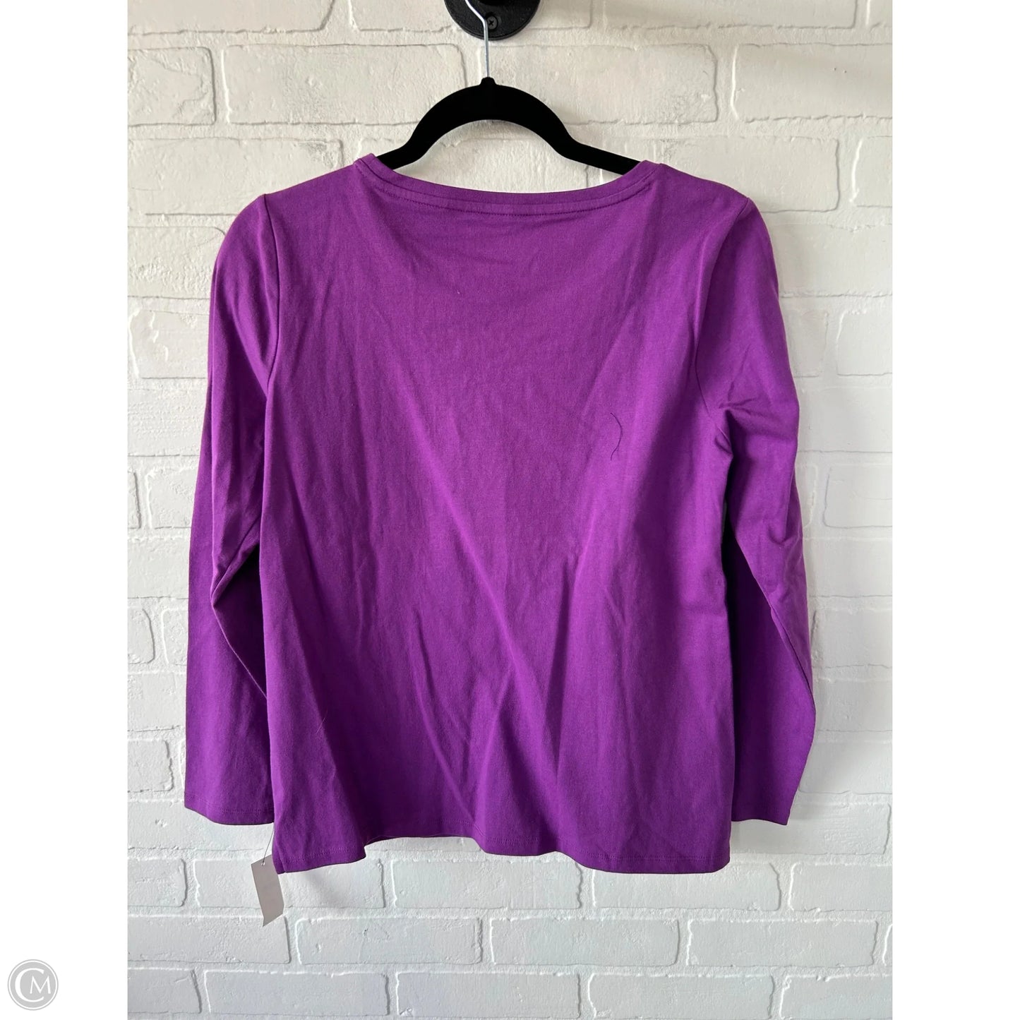 Top Long Sleeve Basic By Talbots In Purple, Size: Mp