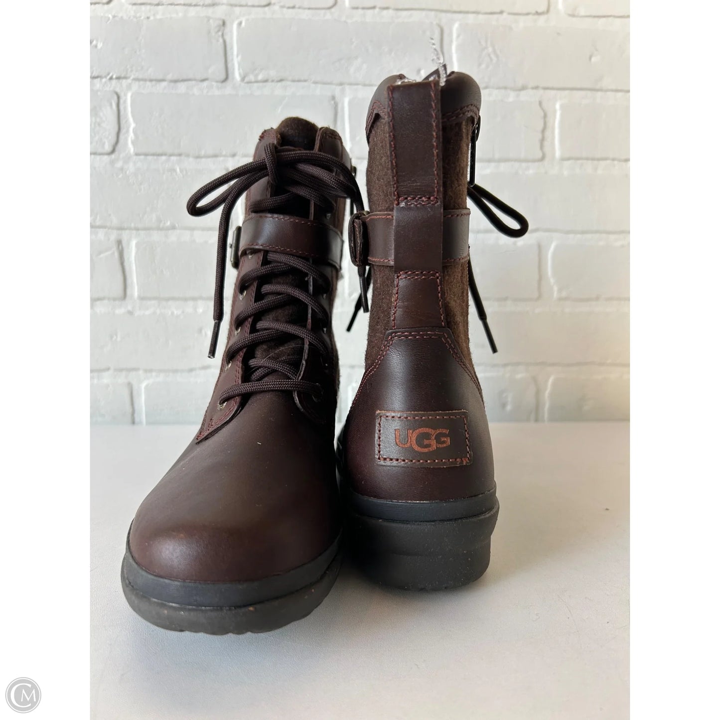 Boots Designer By Ugg In Brown, Size: 8
