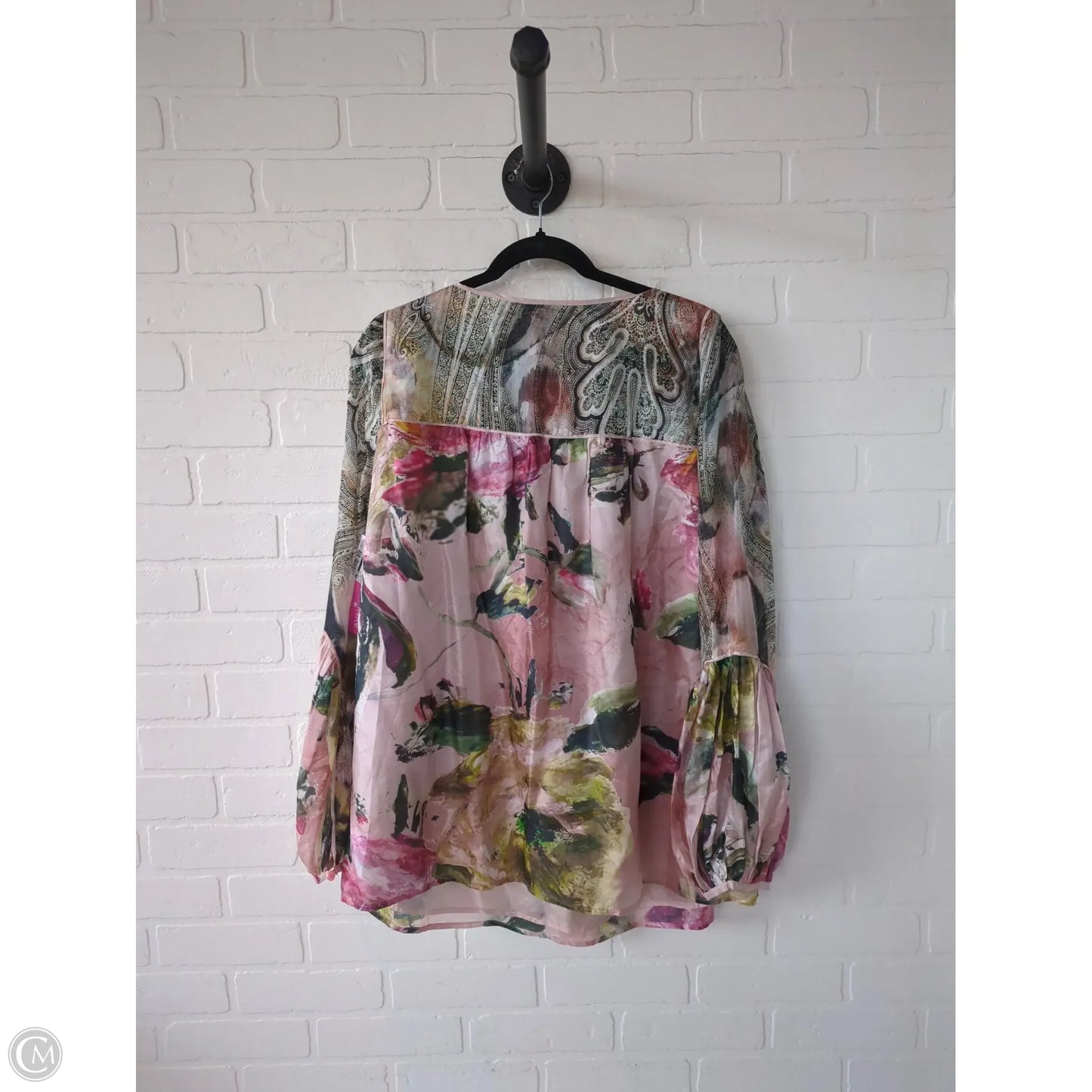 Top Long Sleeve By Cmb In Pink, Size: M