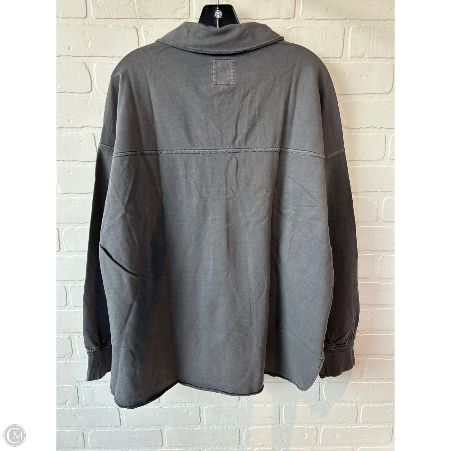 Top Long Sleeve By Aerie In Grey, Size: L