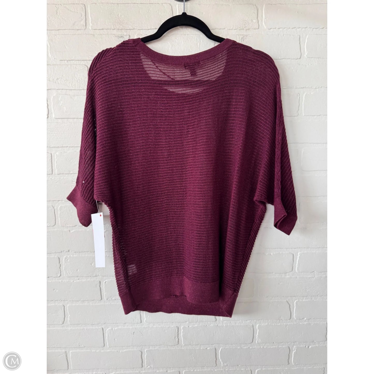 Sweater Short Sleeve By Apt 9 In Purple, Size: Xl
