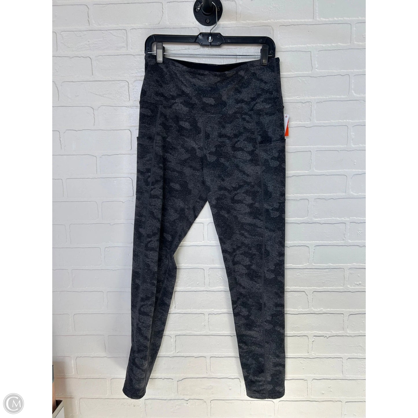 Athletic Leggings By Tuff Athletics In Black & Grey, Size: 12