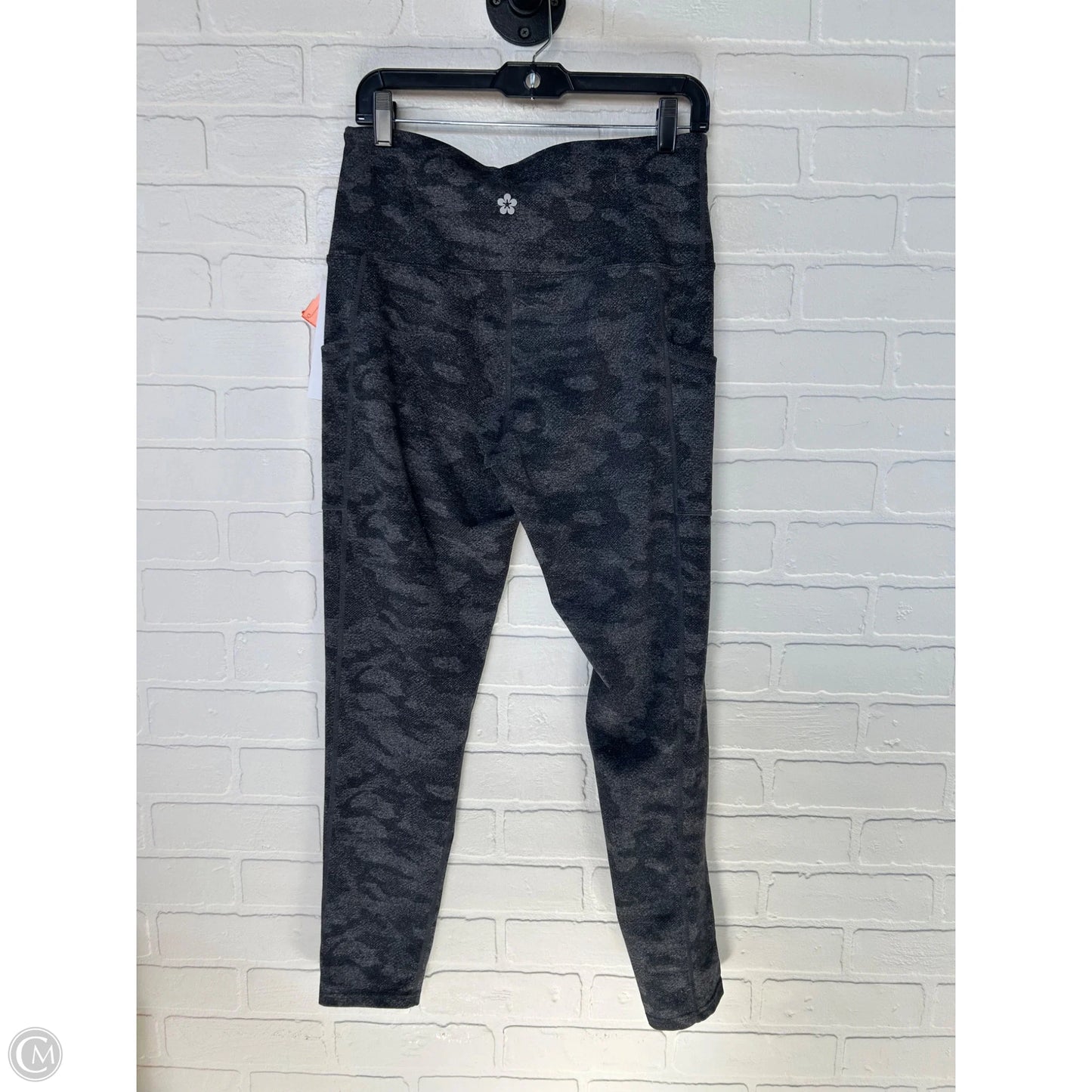 Athletic Leggings By Tuff Athletics In Black & Grey, Size: 12
