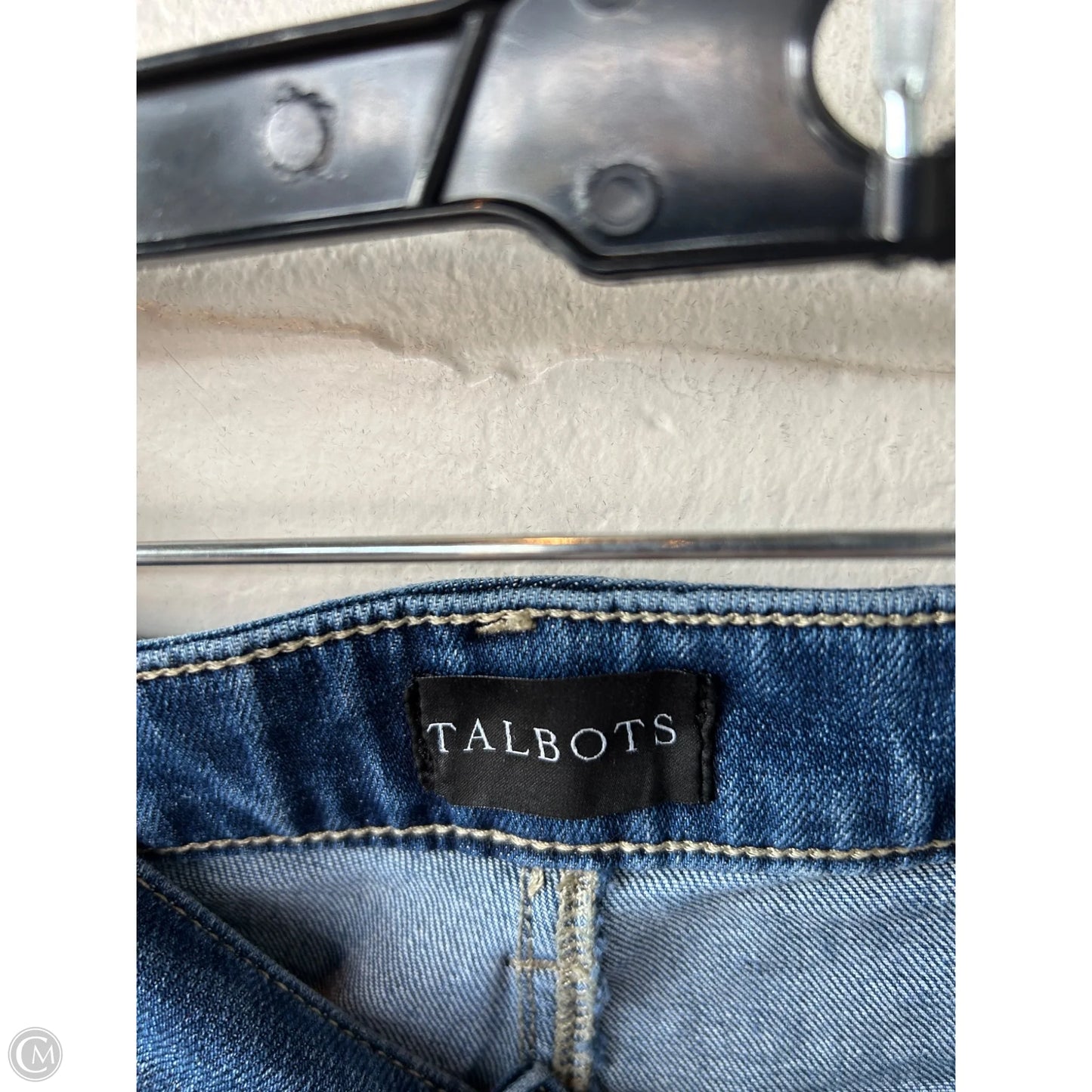Jeans Straight By Talbots In Blue Denim, Size: 14