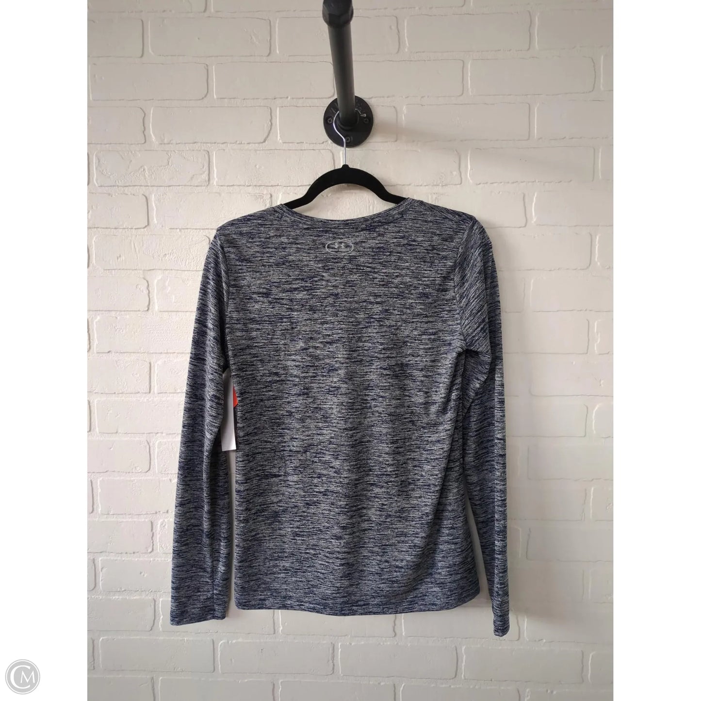 Athletic Top Long Sleeve Crewneck By Under Armour In Blue, Size: S