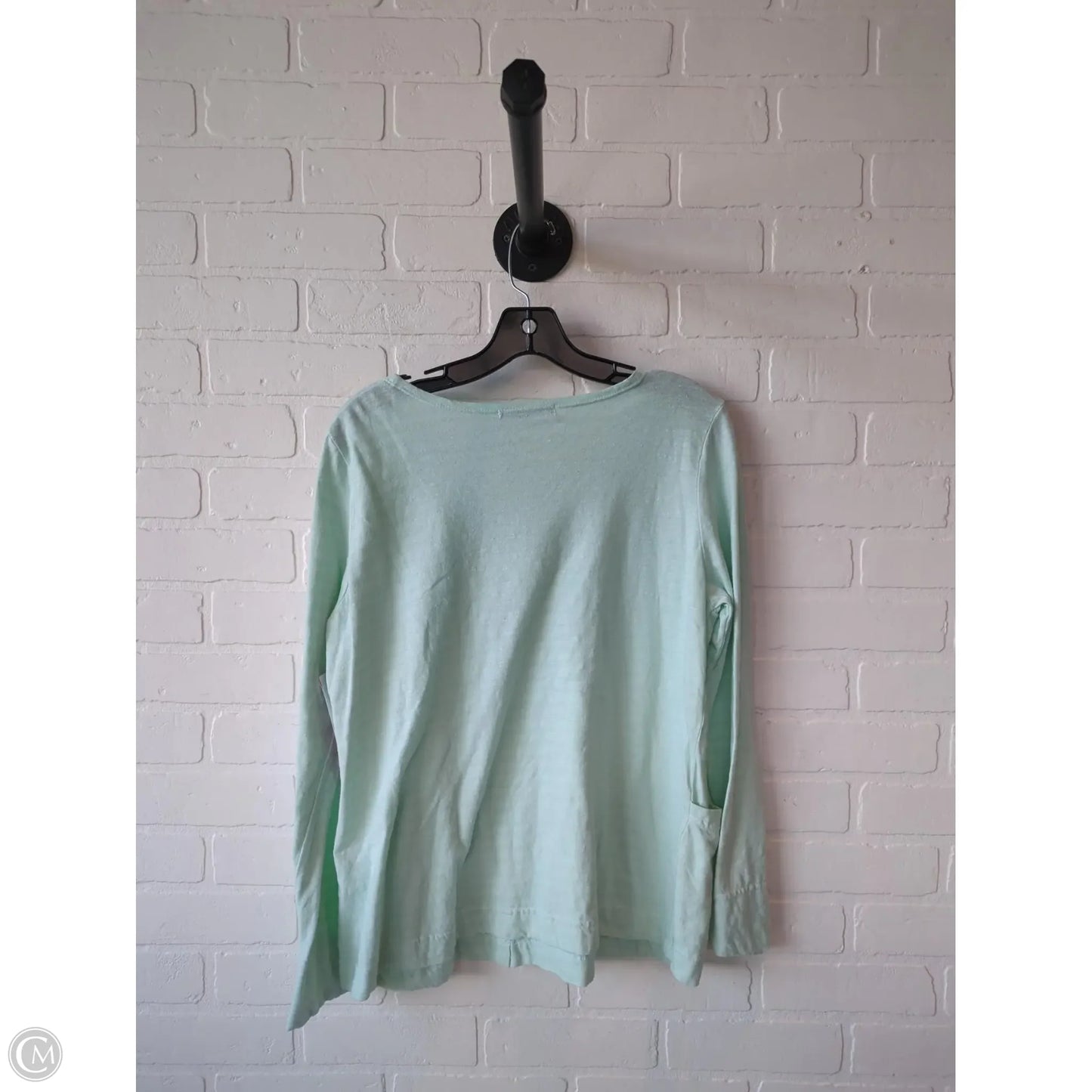 Top Long Sleeve By Cut Loose In Green, Size: M