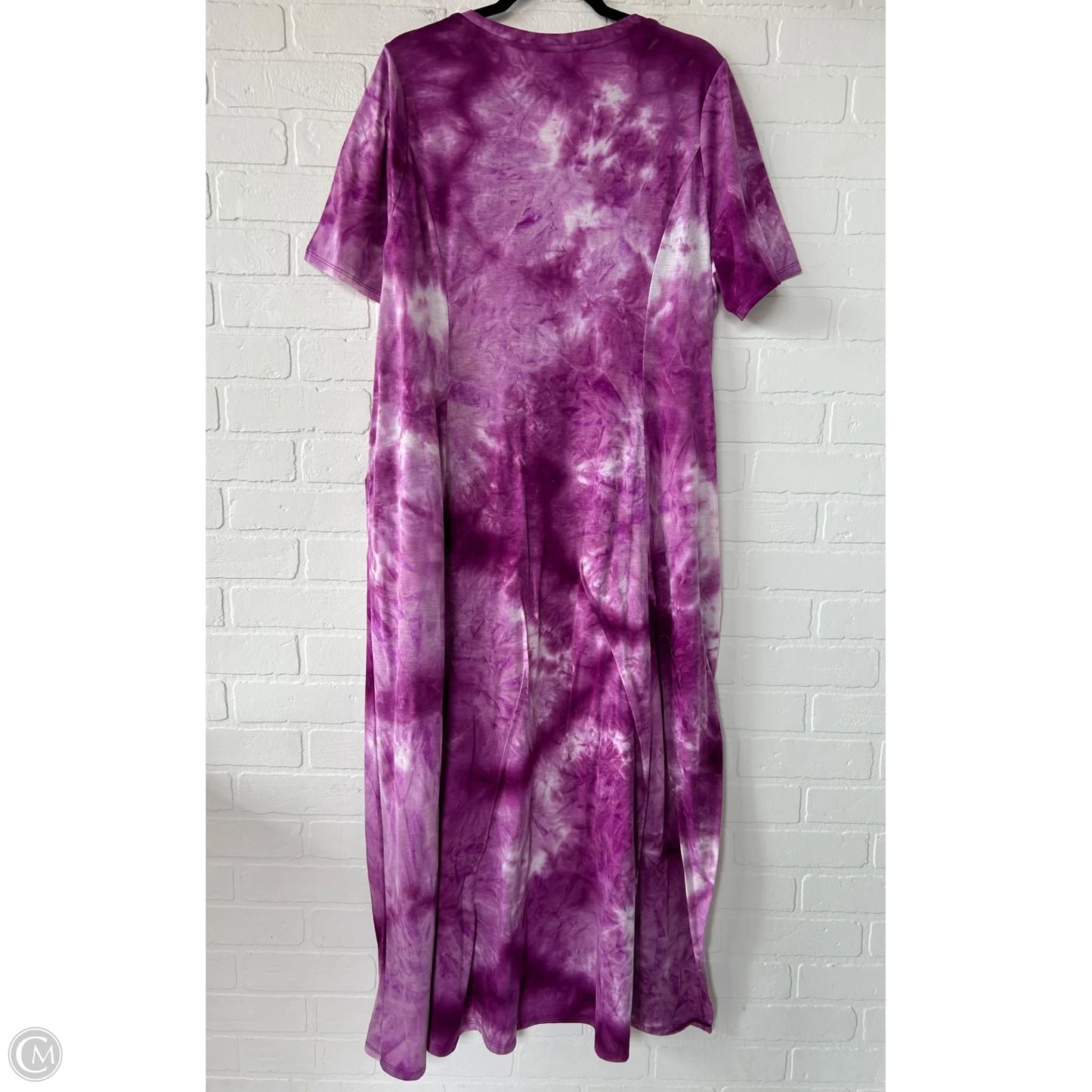 Dress Casual Maxi By Catherines In Purple & White, Size: 1x