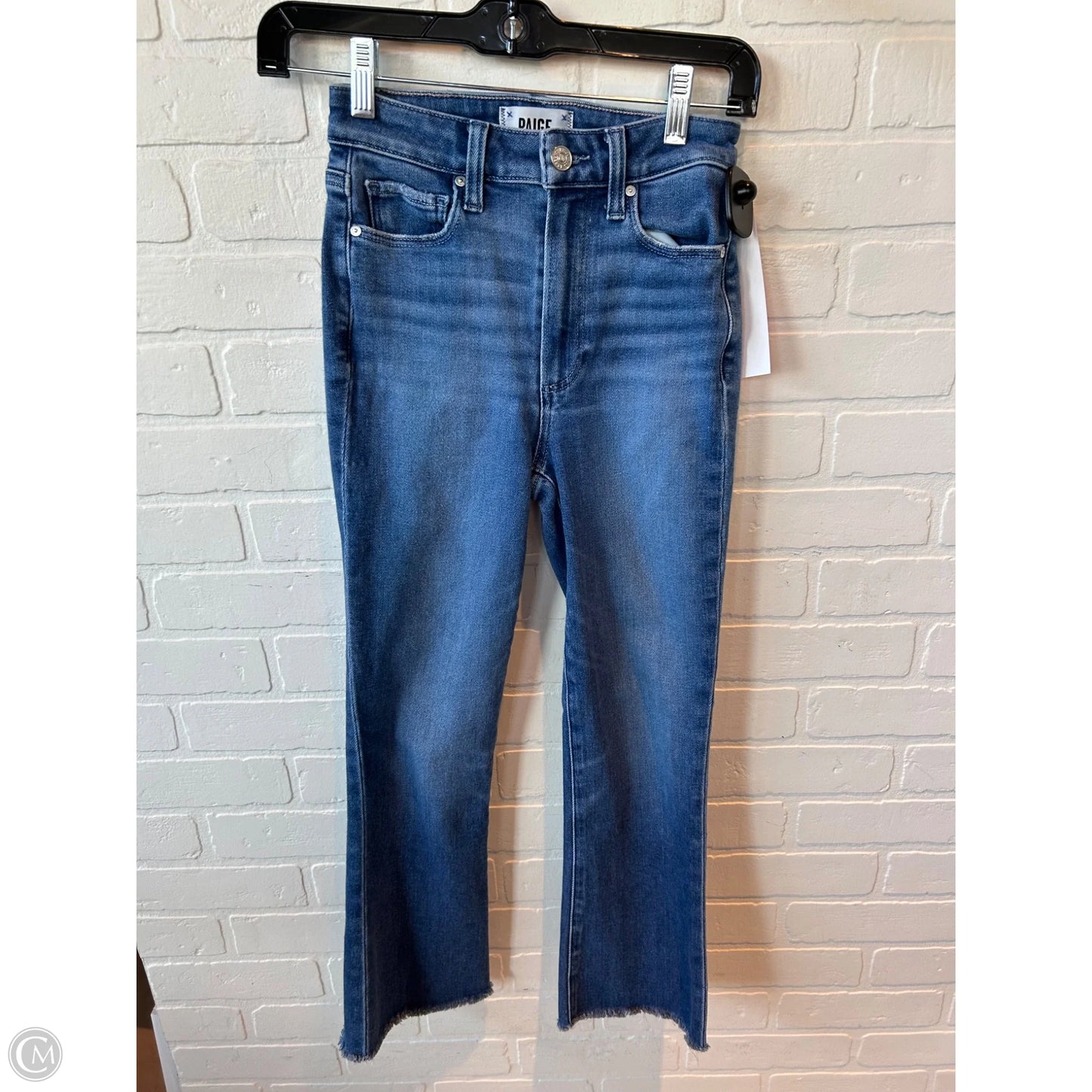 Jeans Boot Cut By Paige In Blue Denim, Size: 0
