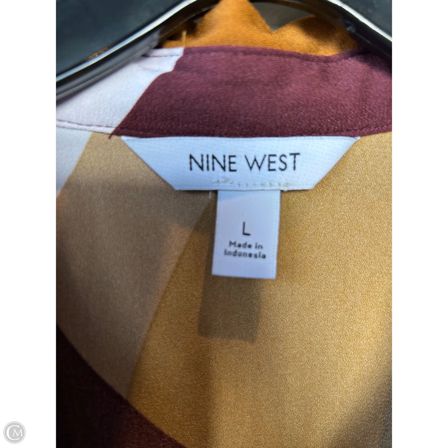 Dress Casual Short By Nine West Apparel In Brown & Purple, Size: L