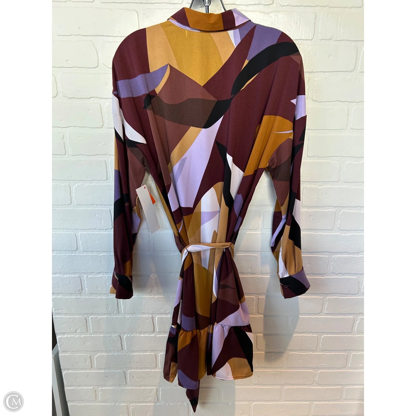 Dress Casual Short By Nine West Apparel In Brown & Purple, Size: L