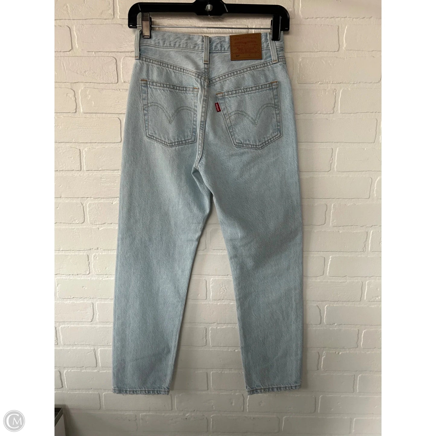 Jeans Straight By Levis In Blue Denim, Size: 0