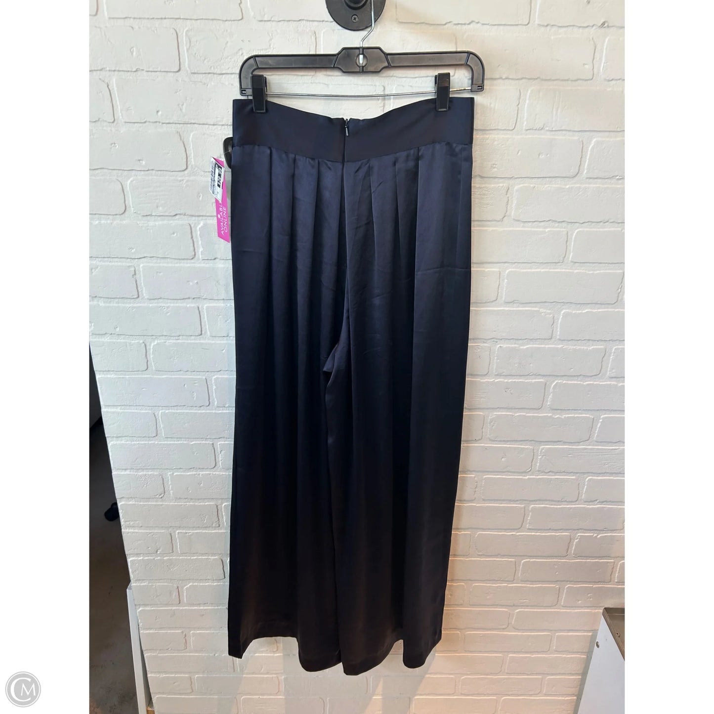 Pants Wide Leg By Carmen Marc Valvo In Blue Denim, Size: 10