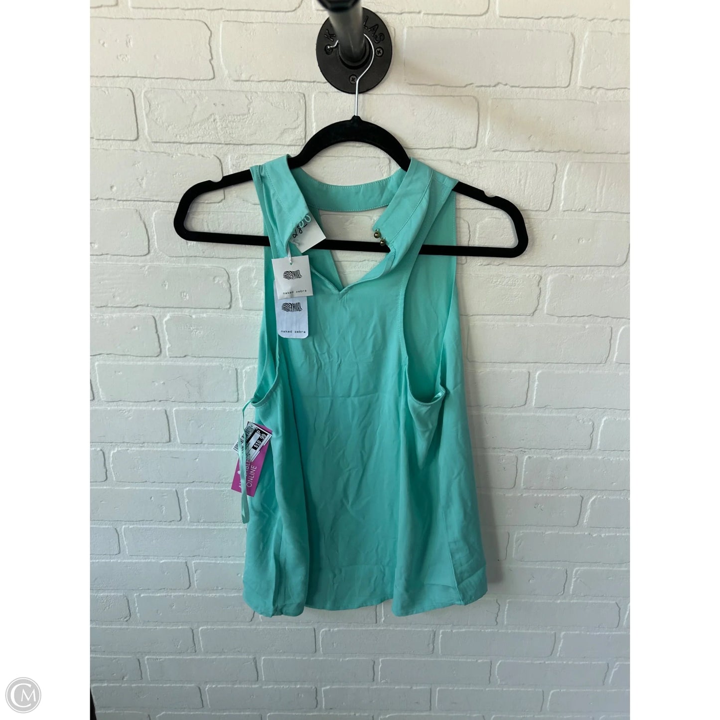 Top Sleeveless By Naked Zebra In Blue, Size: S
