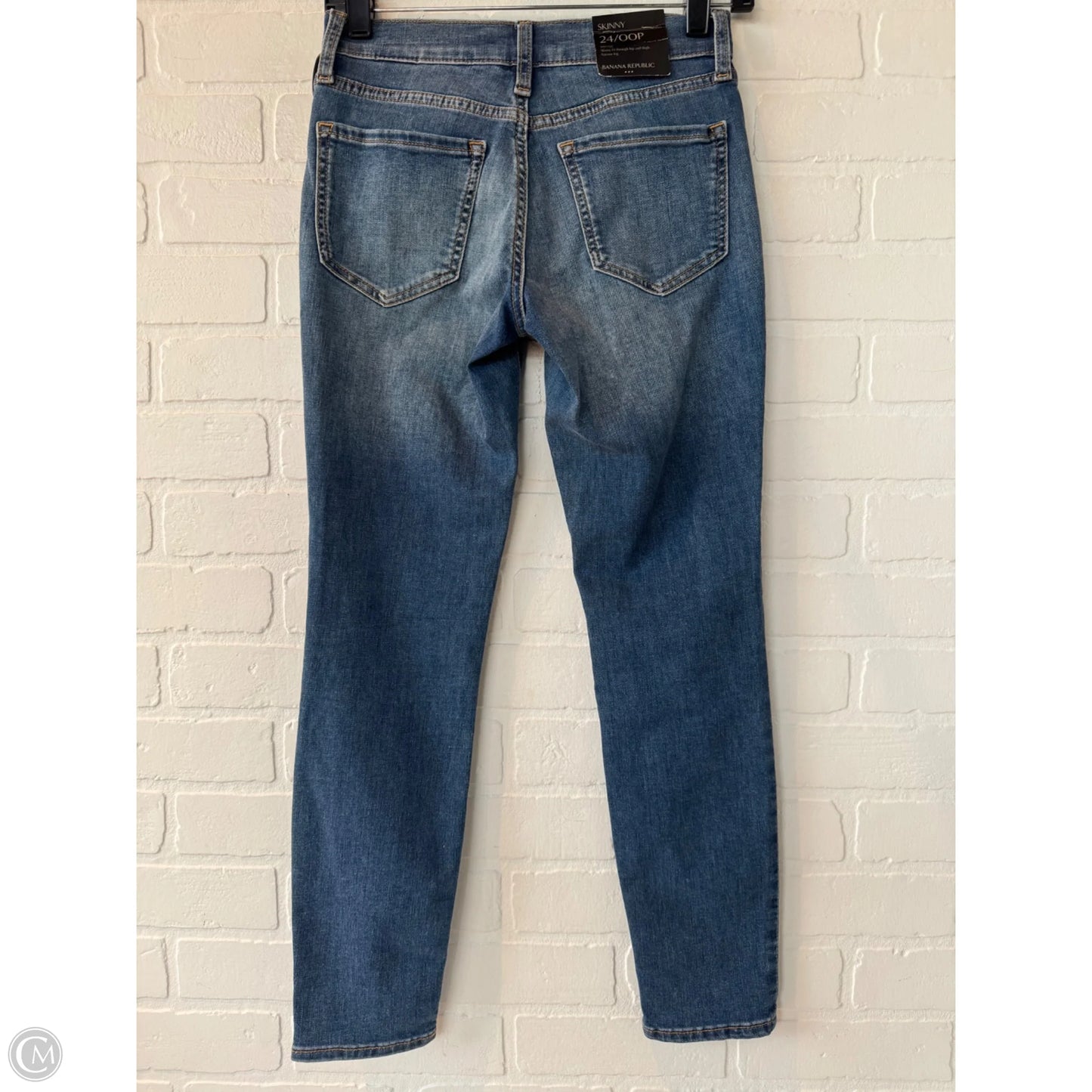 Jeans Skinny By Banana Republic In Blue Denim, Size: 0p