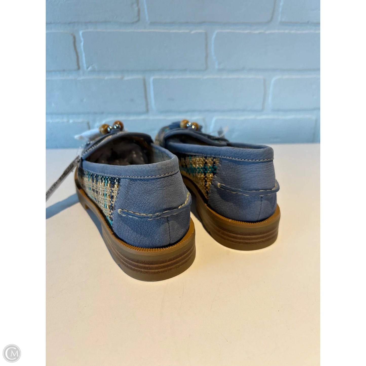 Shoes Flats By Donald Pliner In Blue & Cream, Size: 5.5