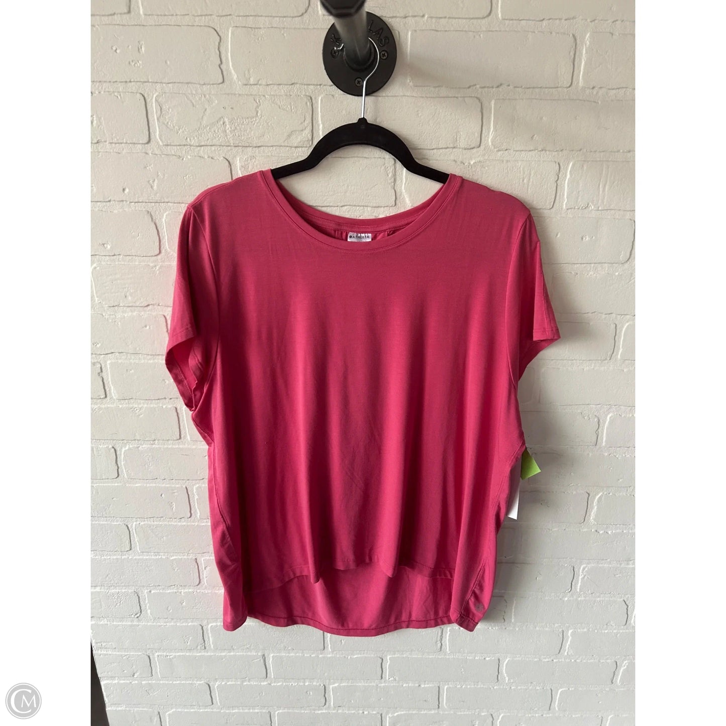 Athletic Top Short Sleeve By Athleta In Pink, Size: M