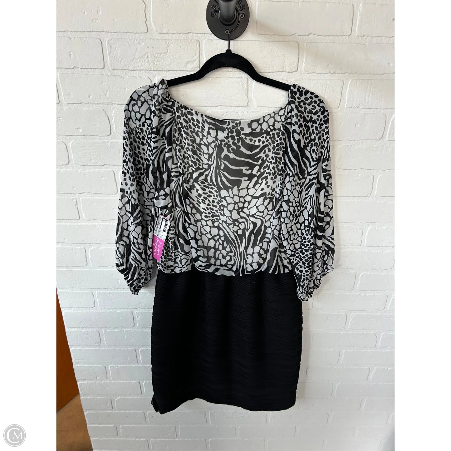 Dress Work By Gabby Skye In Black & White, Size: M