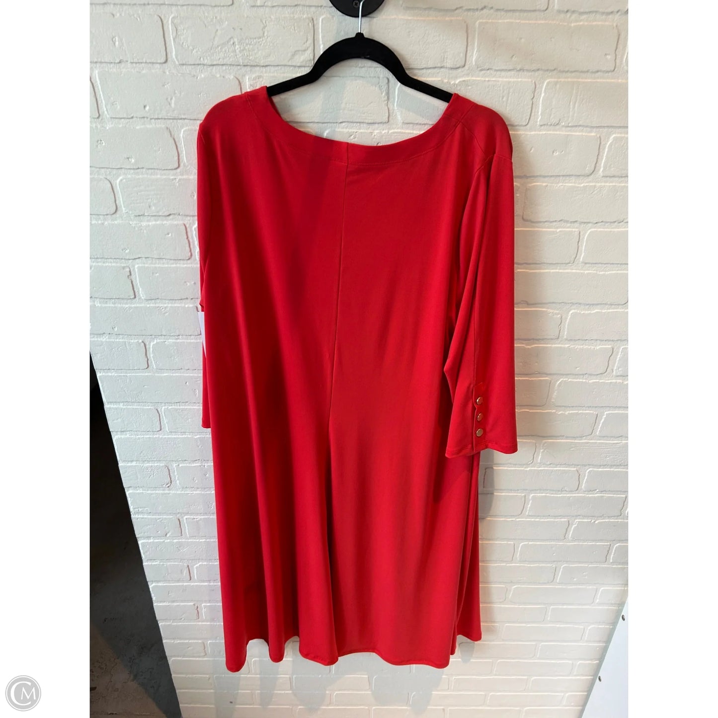 Dress Casual Midi By Chicos In Orange, Size: Xxl