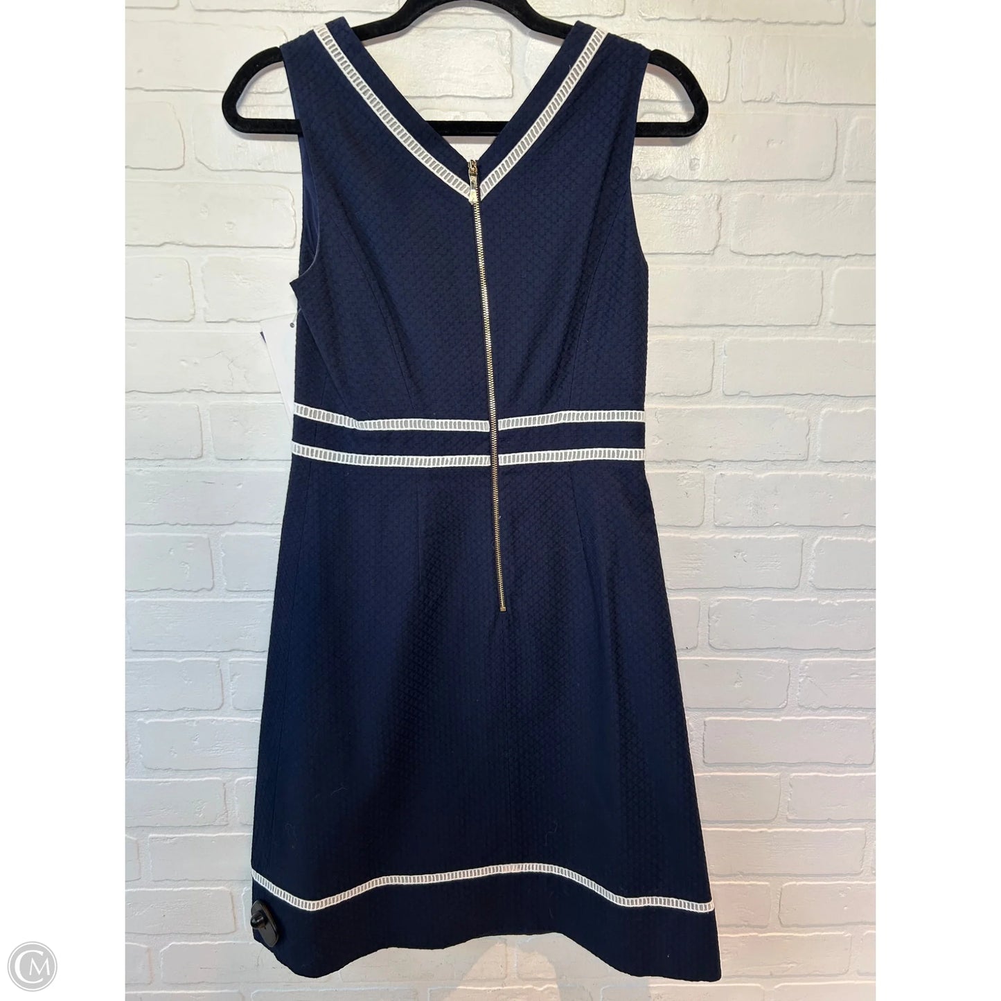 Dress Designer By Kate Spade In Blue & Cream, Size: Xs