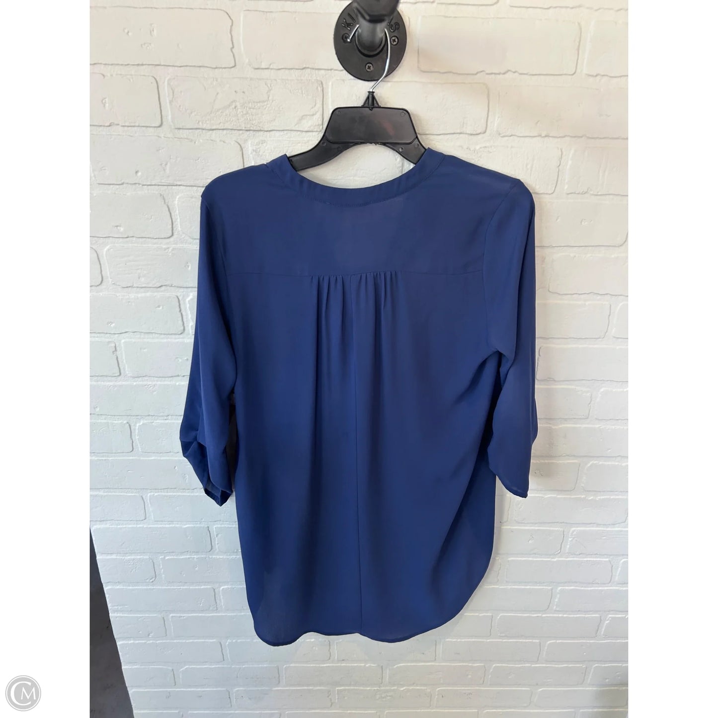 Top 3/4 Sleeve By Lush In Blue, Size: S