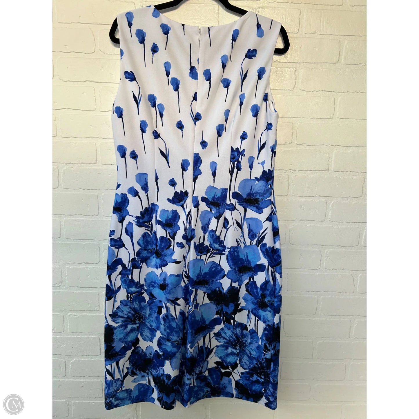 Dress Work By Kasper In Blue & White, Size: L