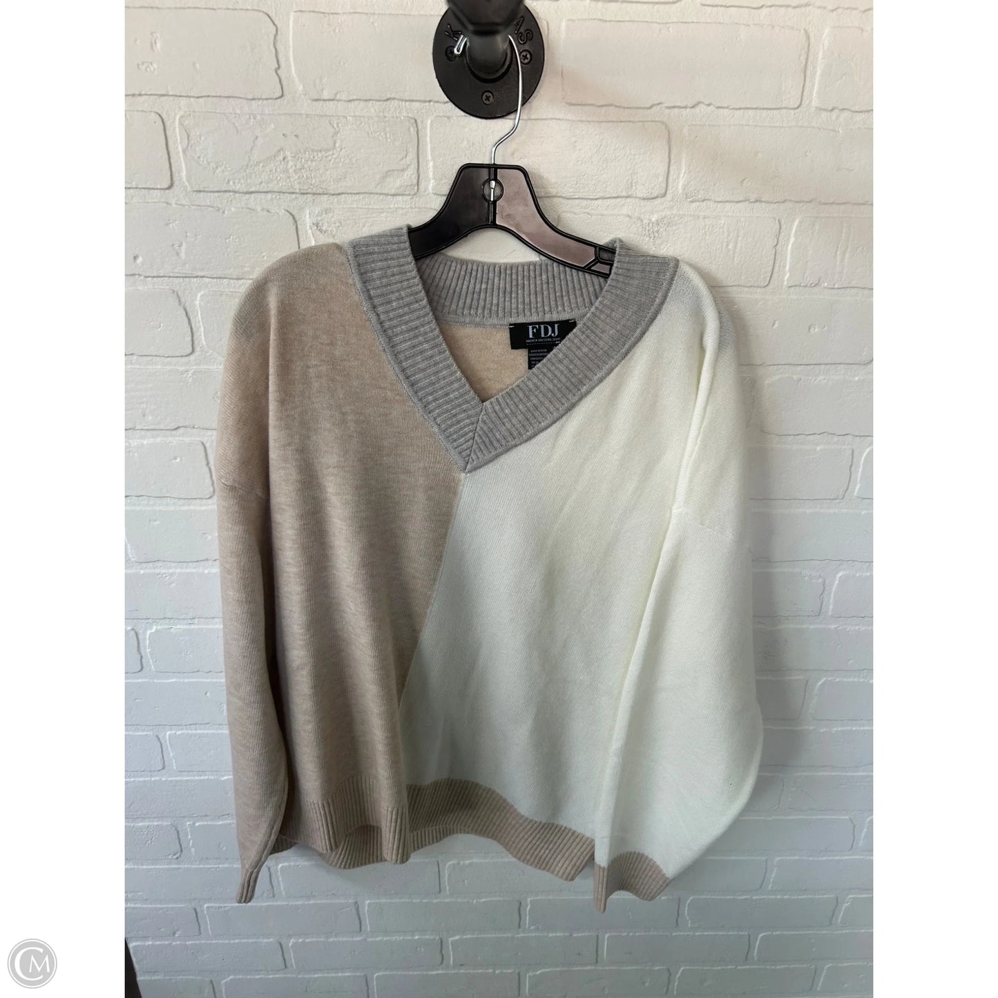 Sweater By French Dressing In Cream & Tan, Size: Xl