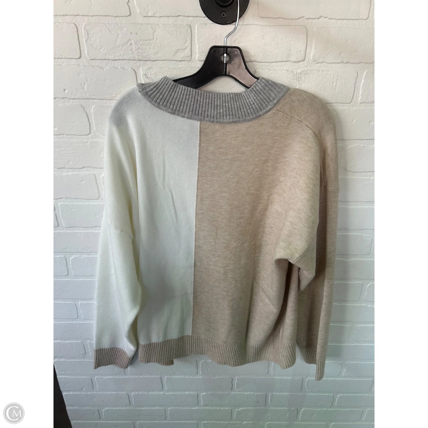 Sweater By French Dressing In Cream & Tan, Size: Xl