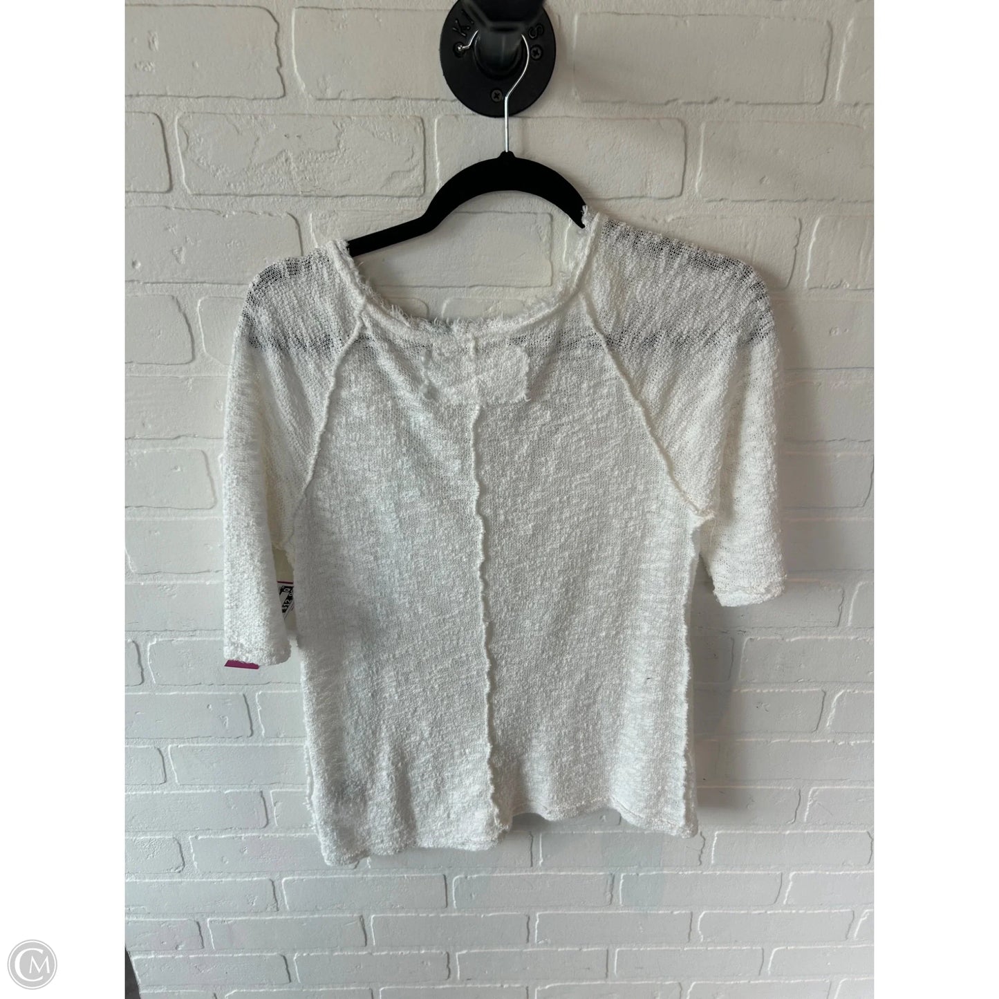 Top Short Sleeve By We The Free In Ivory, Size: Xs