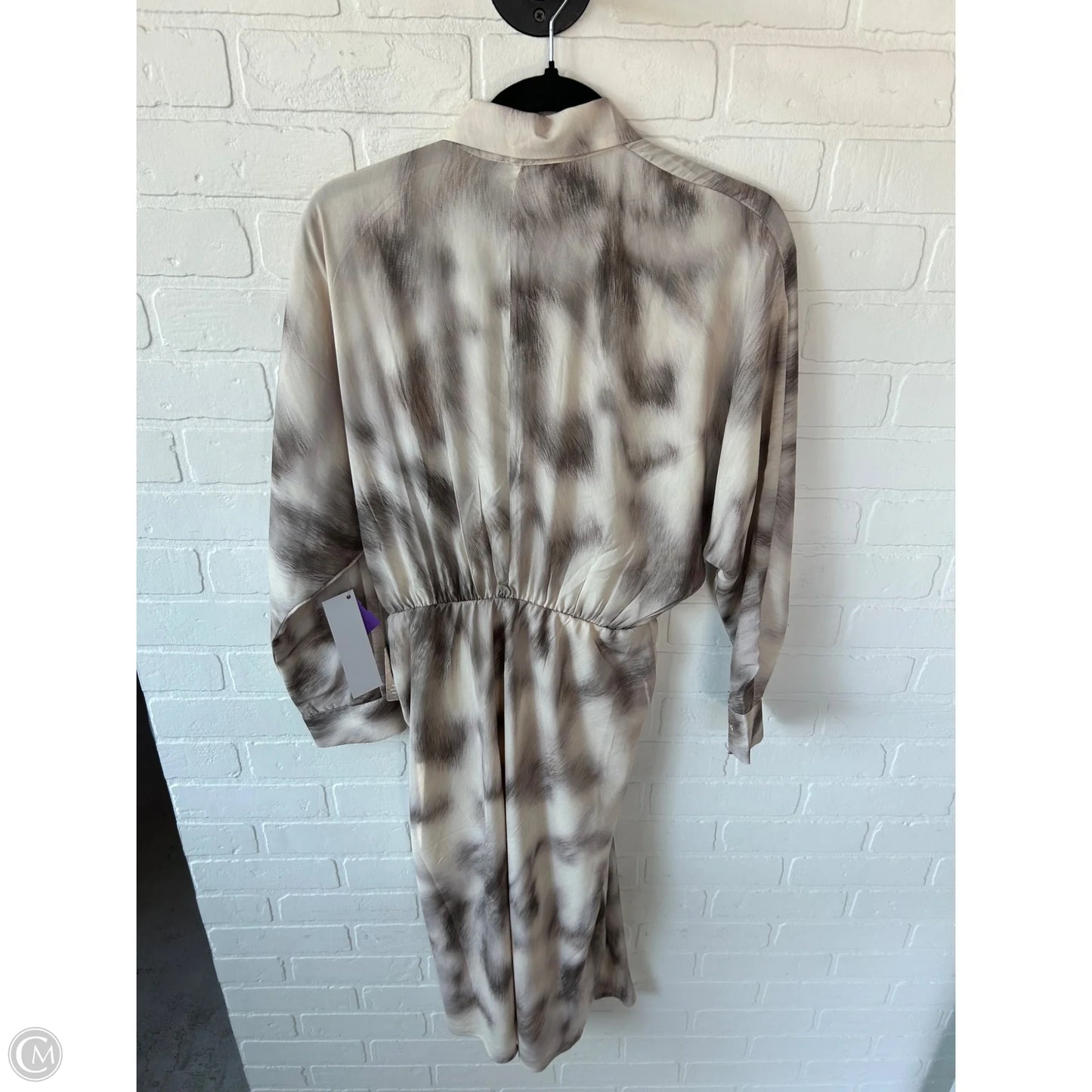 Dress Casual Midi By Express In Black & Cream, Size: S