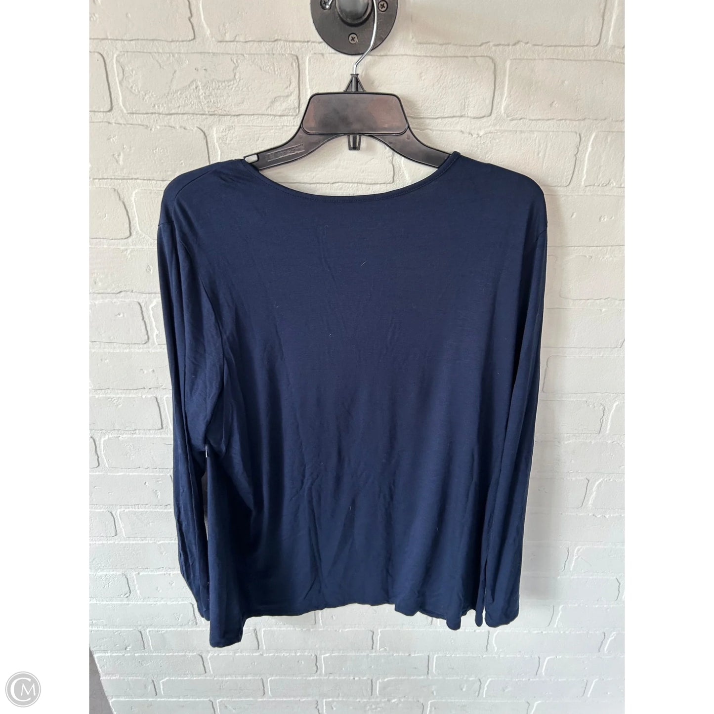 Top Long Sleeve Basic By Chicos In Blue, Size: Xl