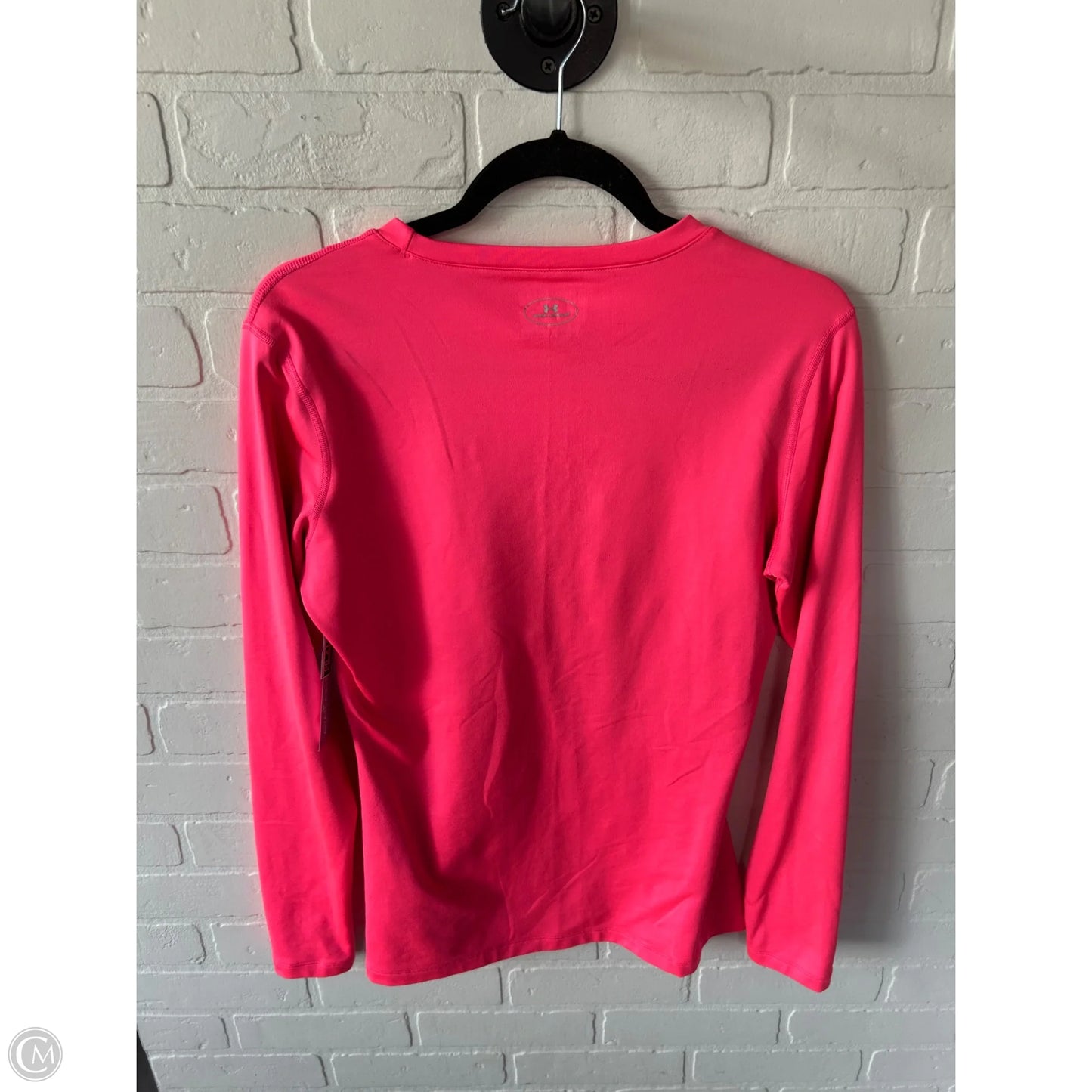 Athletic Top Long Sleeve Crewneck By Under Armour In Pink, Size: L