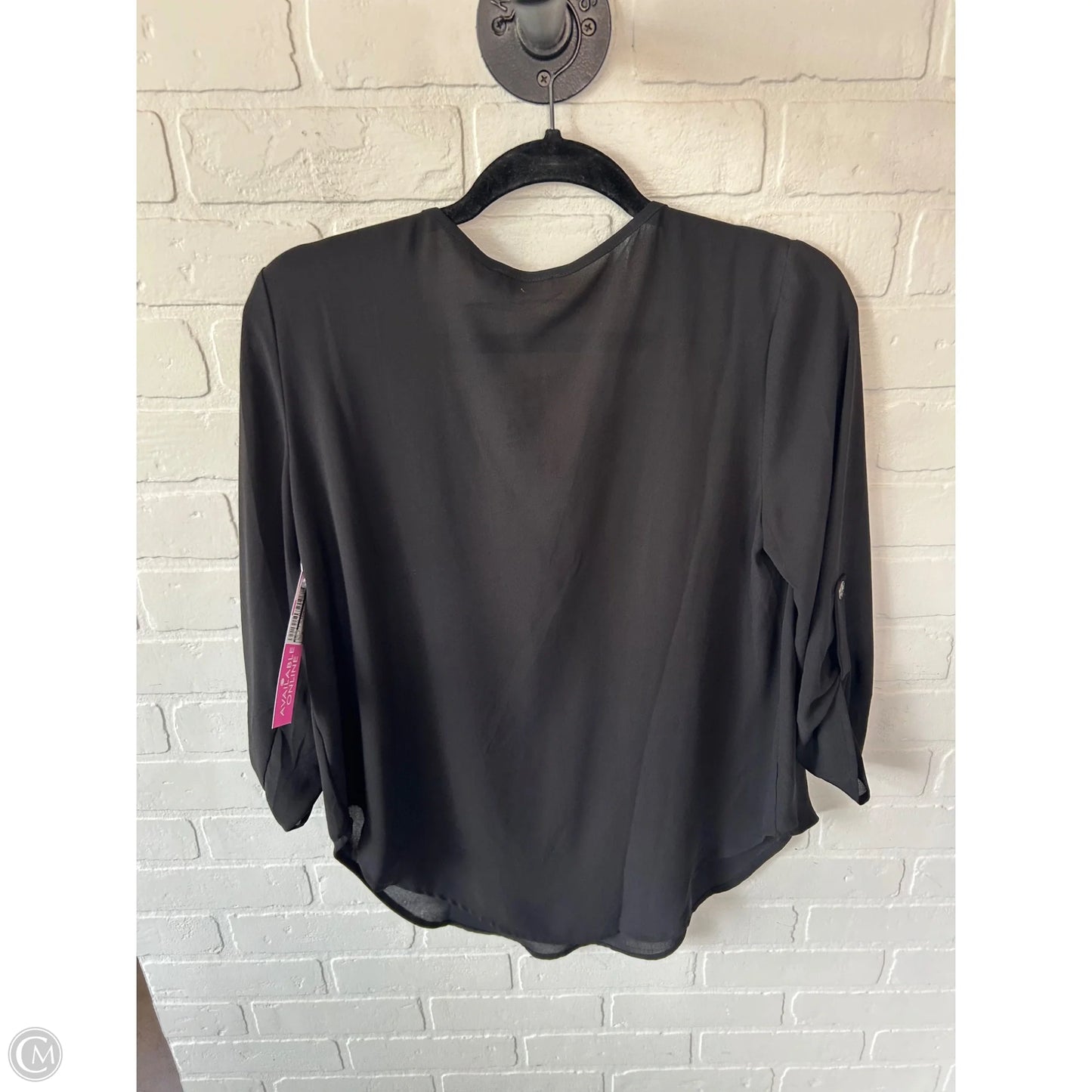 Top 3/4 Sleeve By Lush In Black, Size: M