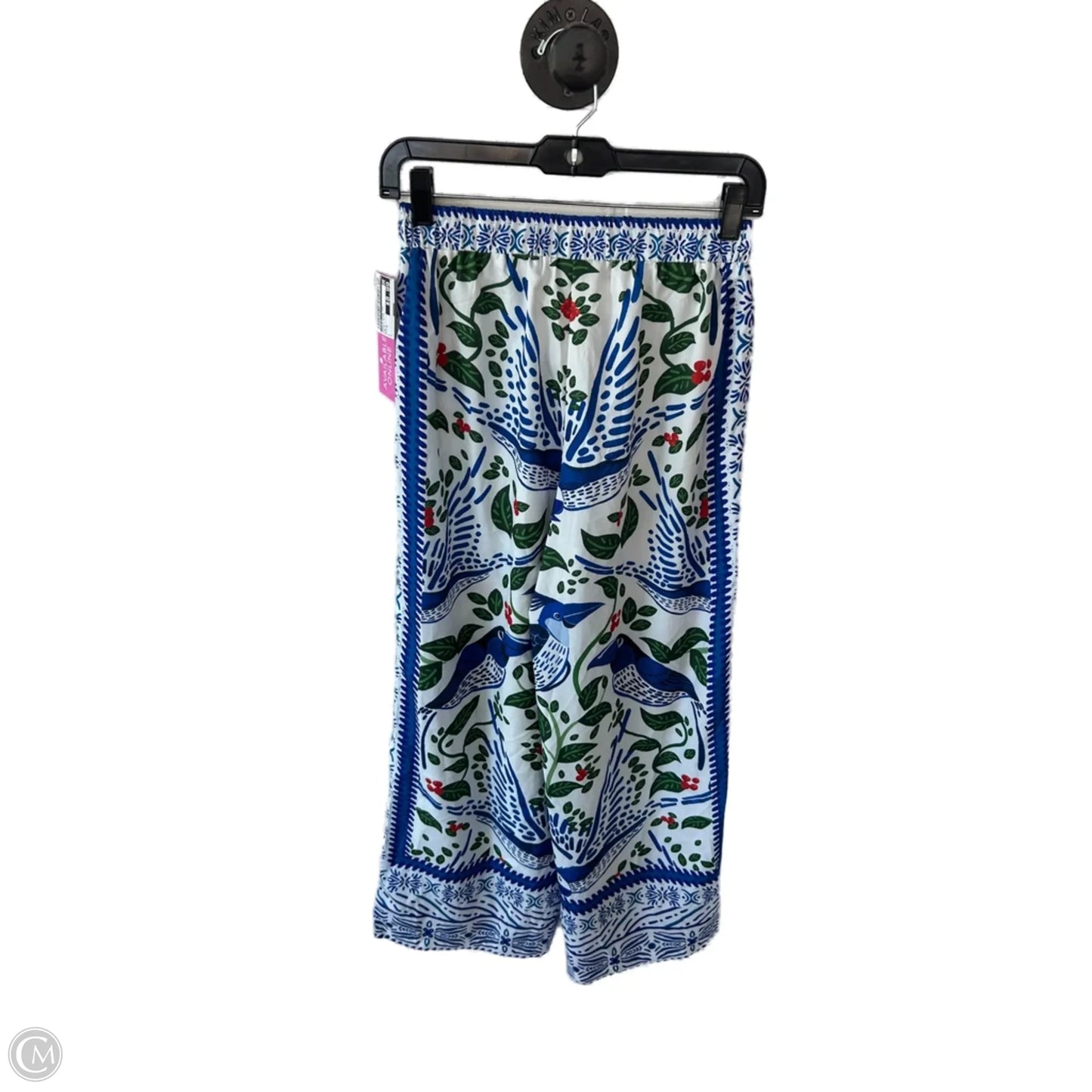 Pants Wide Leg By Shein In Blue & White, Size: 4