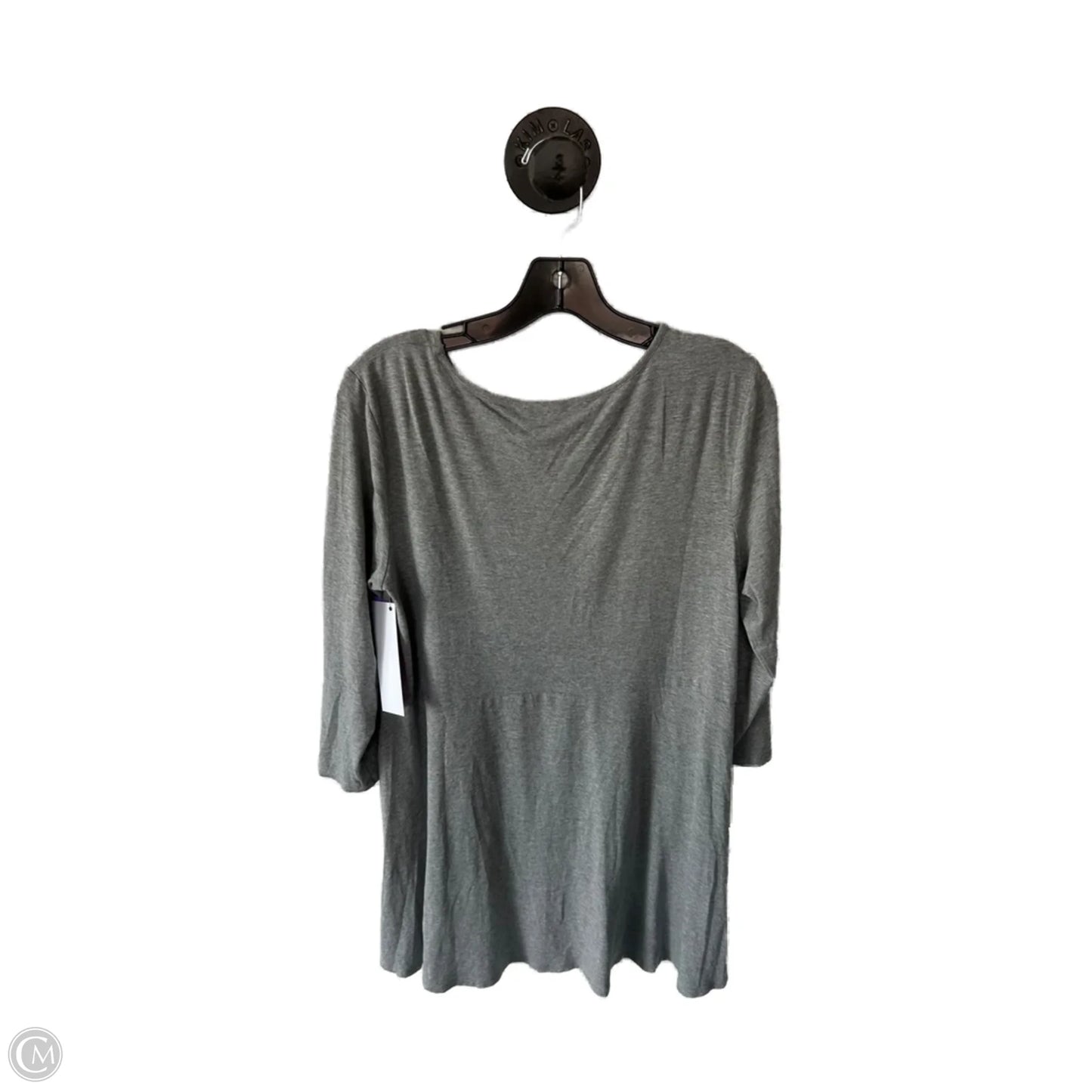 Top Long Sleeve By Philosophy In Grey, Size: M