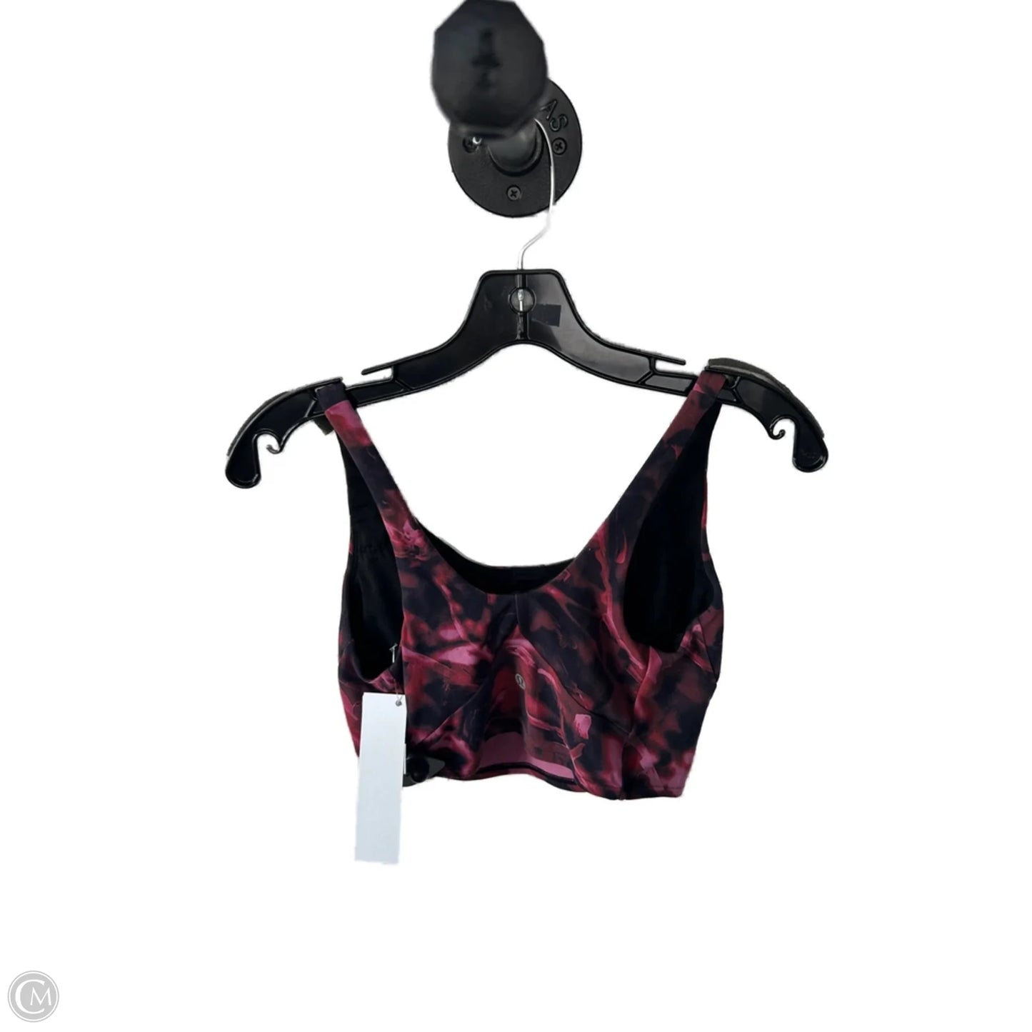 Athletic Bra By Lululemon In Black & Pink, Size: S