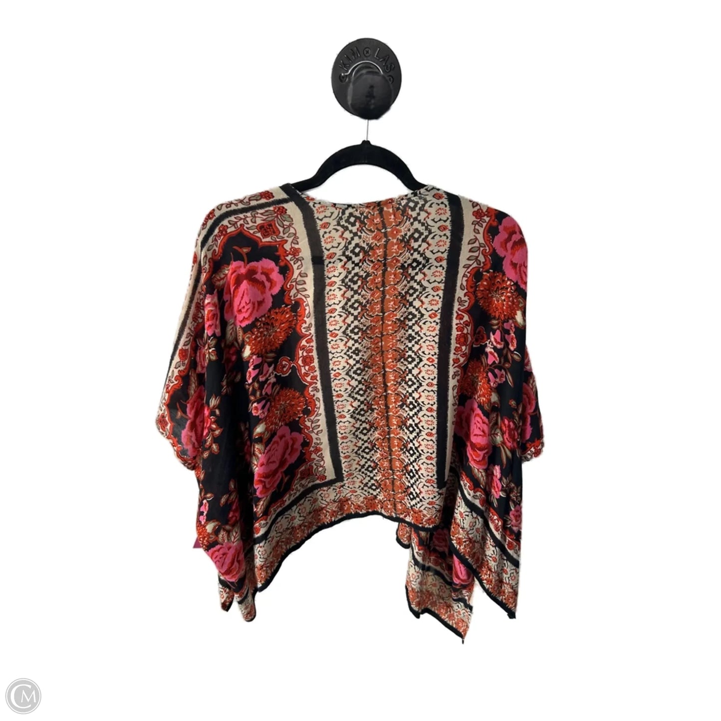 Kimono By En Creme In Black & Pink, Size: S