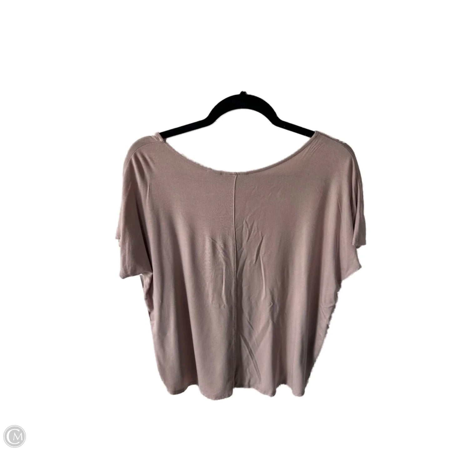Top Short Sleeve Basic By Adrienne Vittadini In Tan, Size: Xl