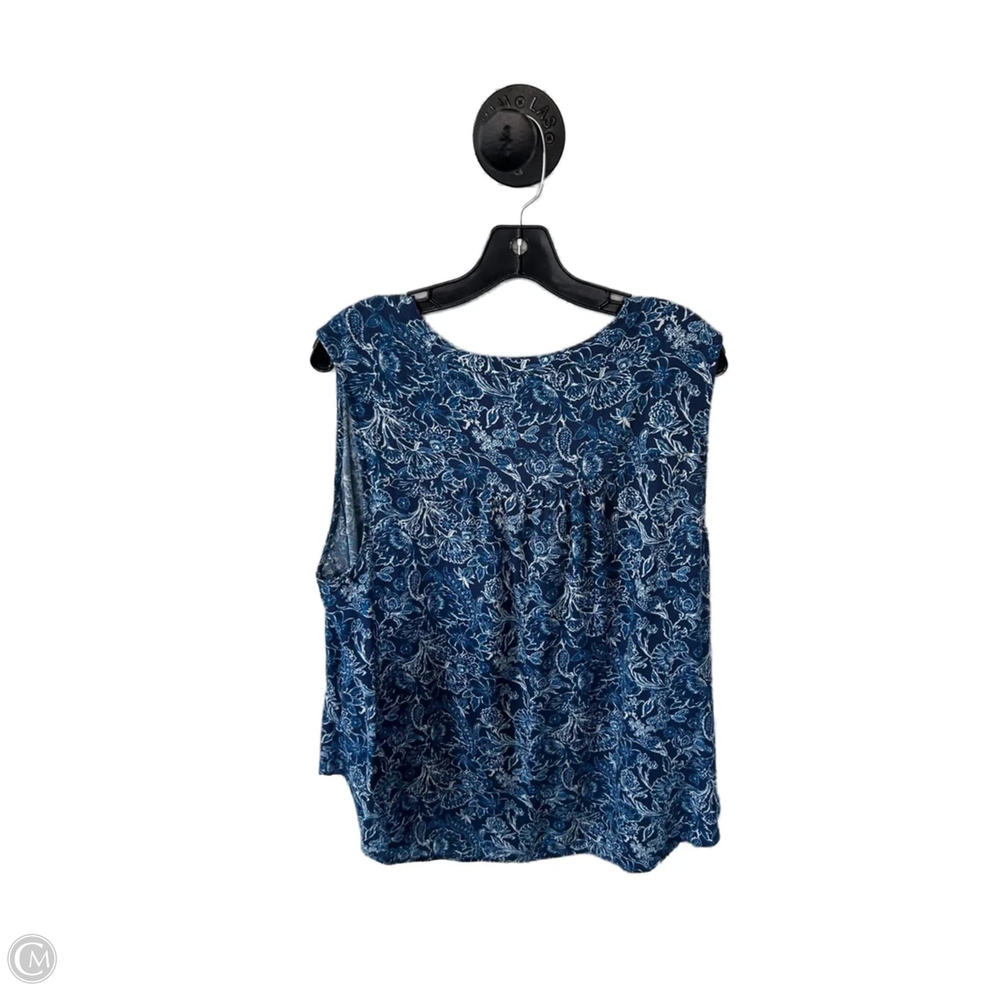 Top Sleeveless By Torrid In Blue & White, Size: 1x