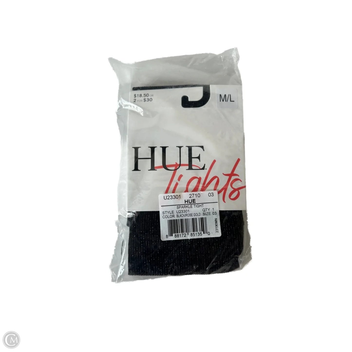 Tights By Hue In Black, Size: M