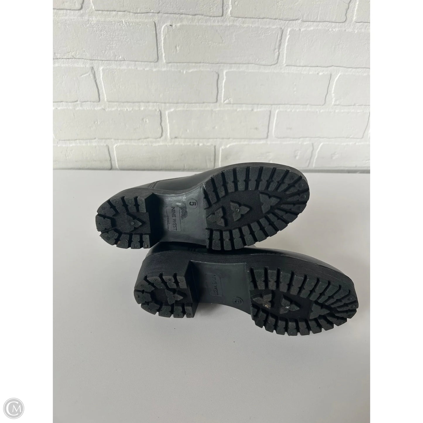 Boots Ankle Heels By Nine West In Black, Size: 5