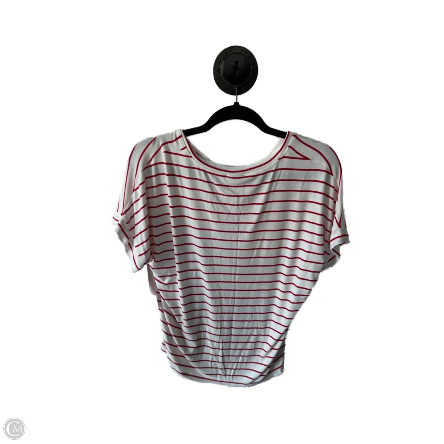 Top Short Sleeve Basic By Cabi In Red & White, Size: Xs