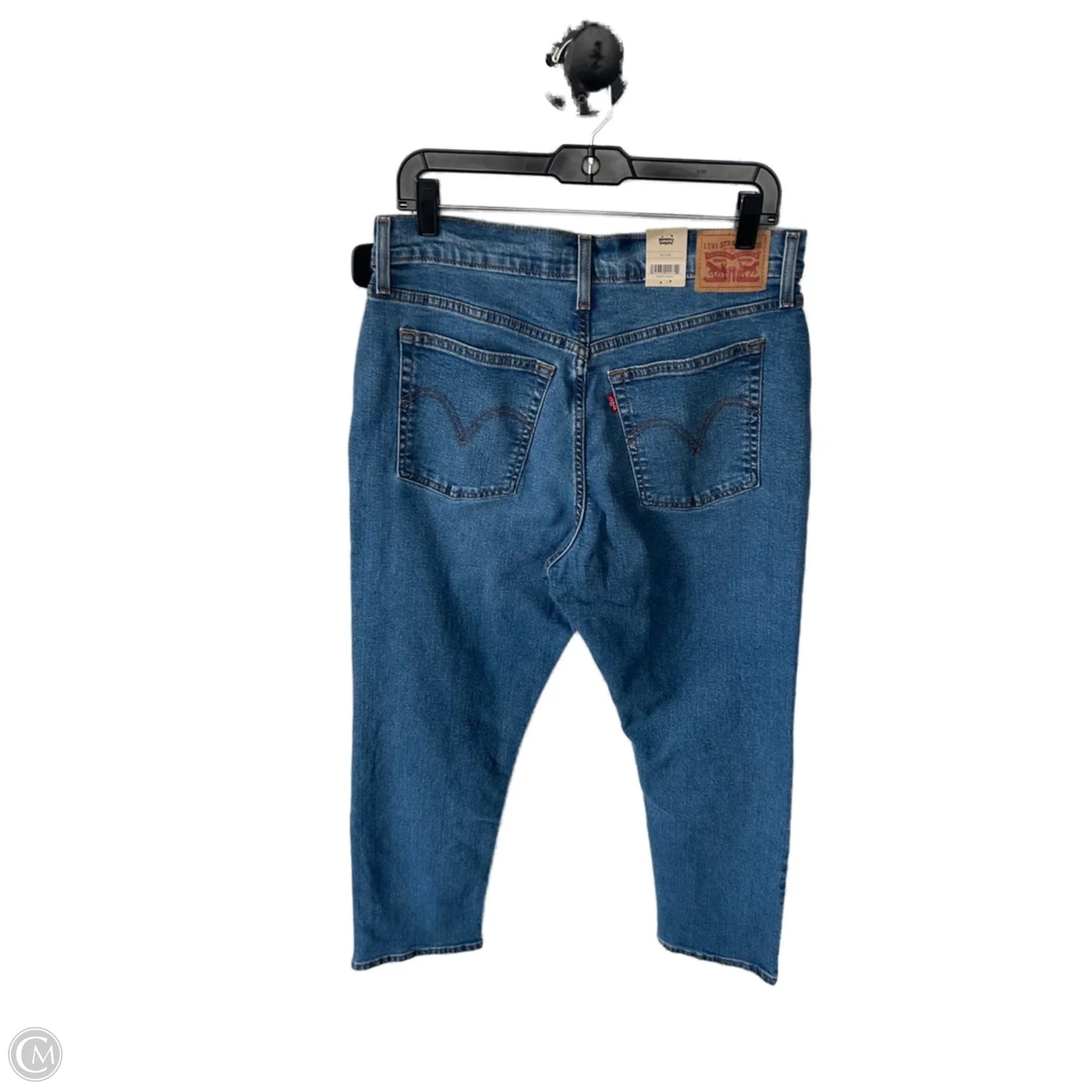 Jeans Straight By Levis In Blue Denim, Size: 14